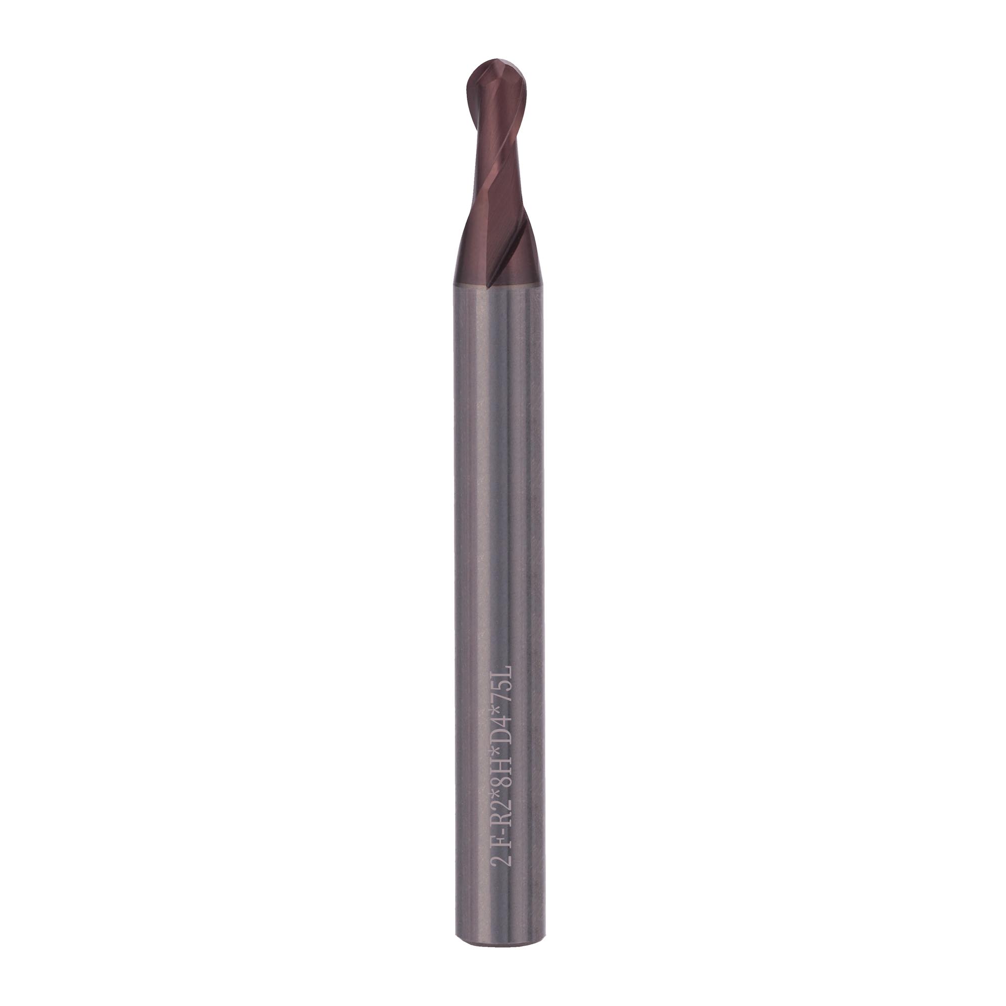 Фреза твердосплавная радиусная H-Tools 4,0x75/8мм d06 2z 55HRC P20 TiALN 19971-040