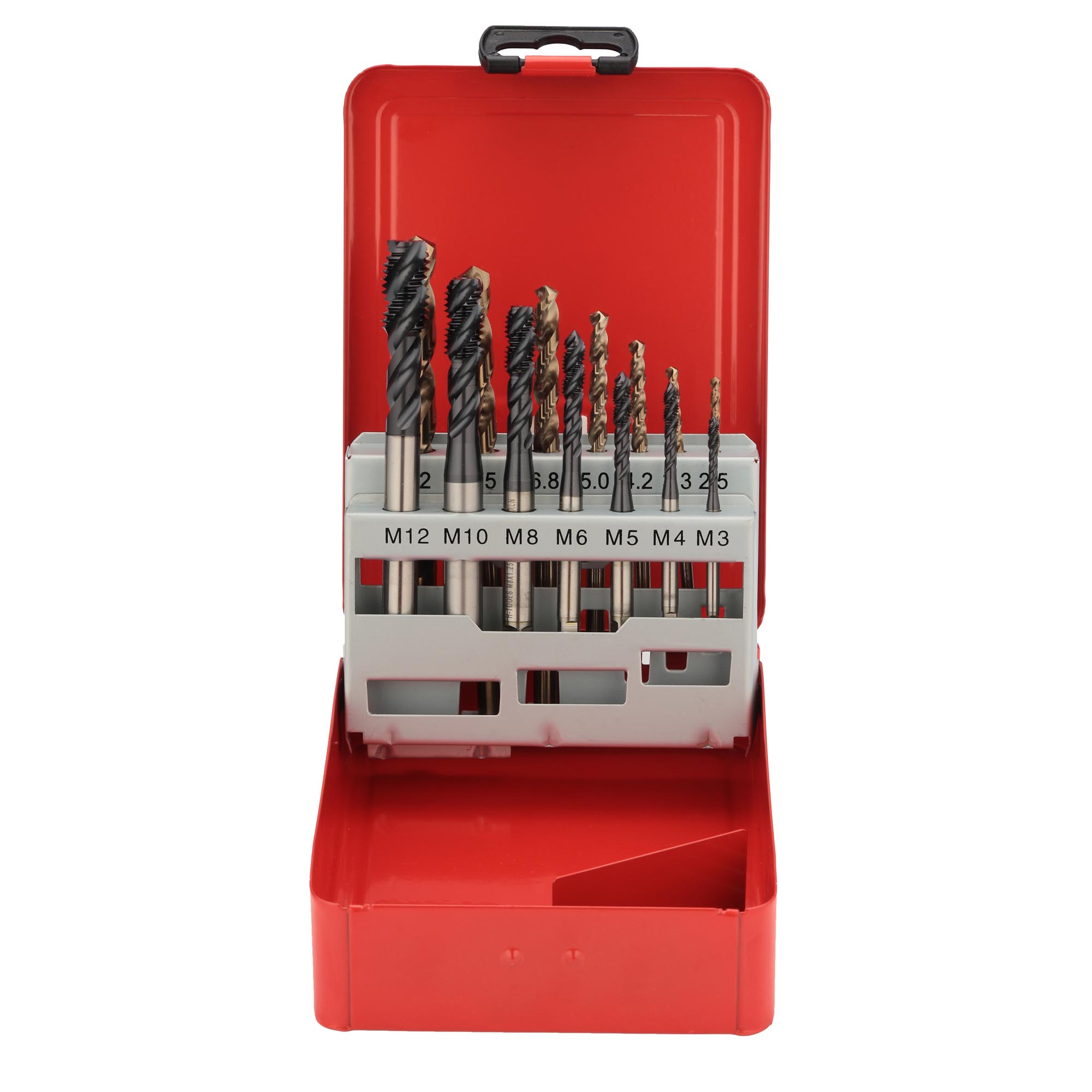 Набор машинных метчиков H-Tools M3-M12 HSSE-TiALN DIN371/376 14пр 245052FHT