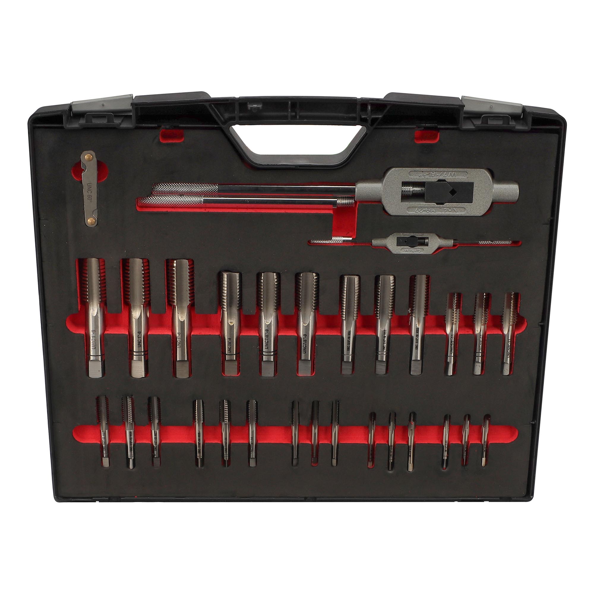 Набор метчиков и плашек H-Tools UNC 1/4"-1,0" HSS-G 46пр 245072HT
