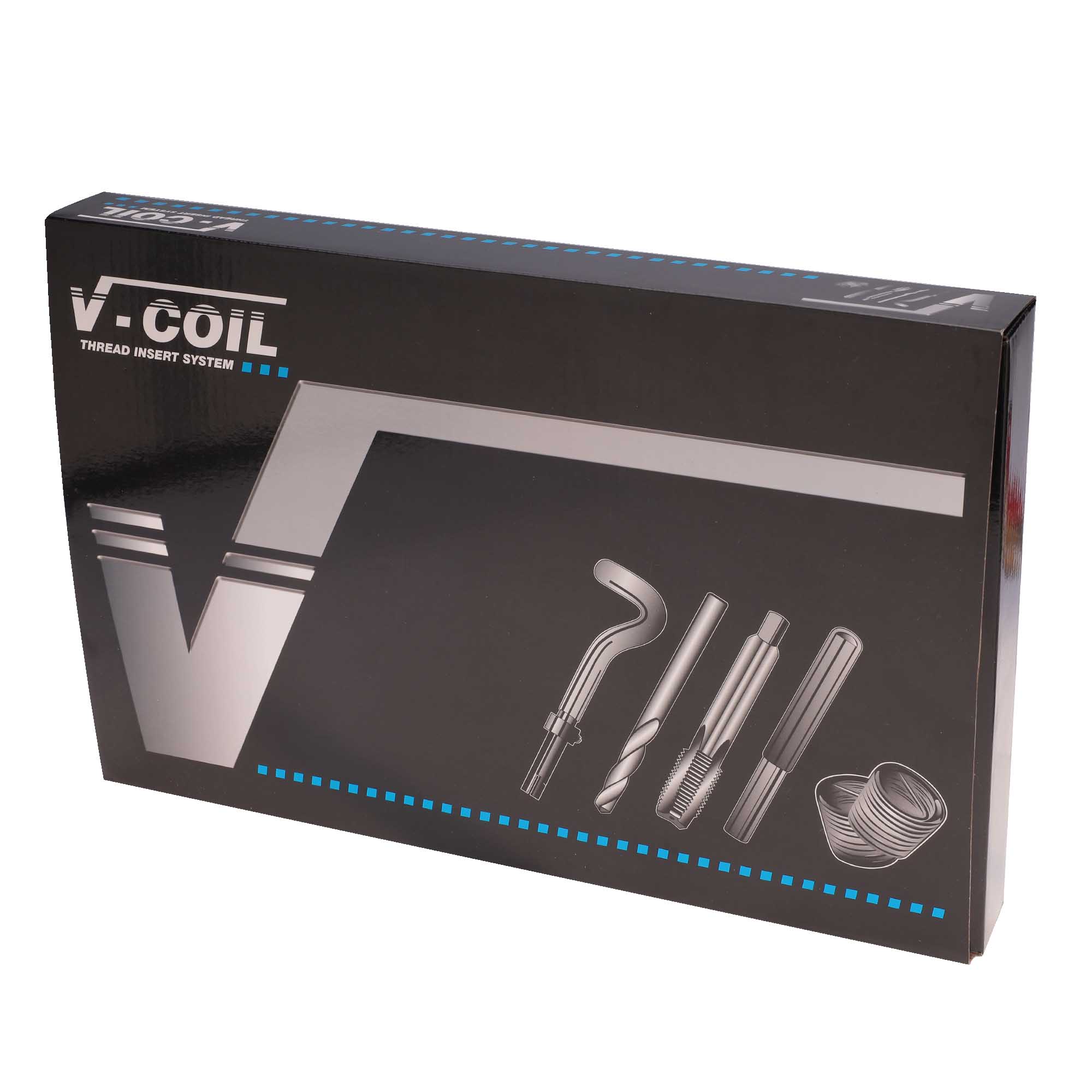 Набор для восстановления резьбы UNF 1/4" -1/2" 115пр V-Coil Volkel 04185