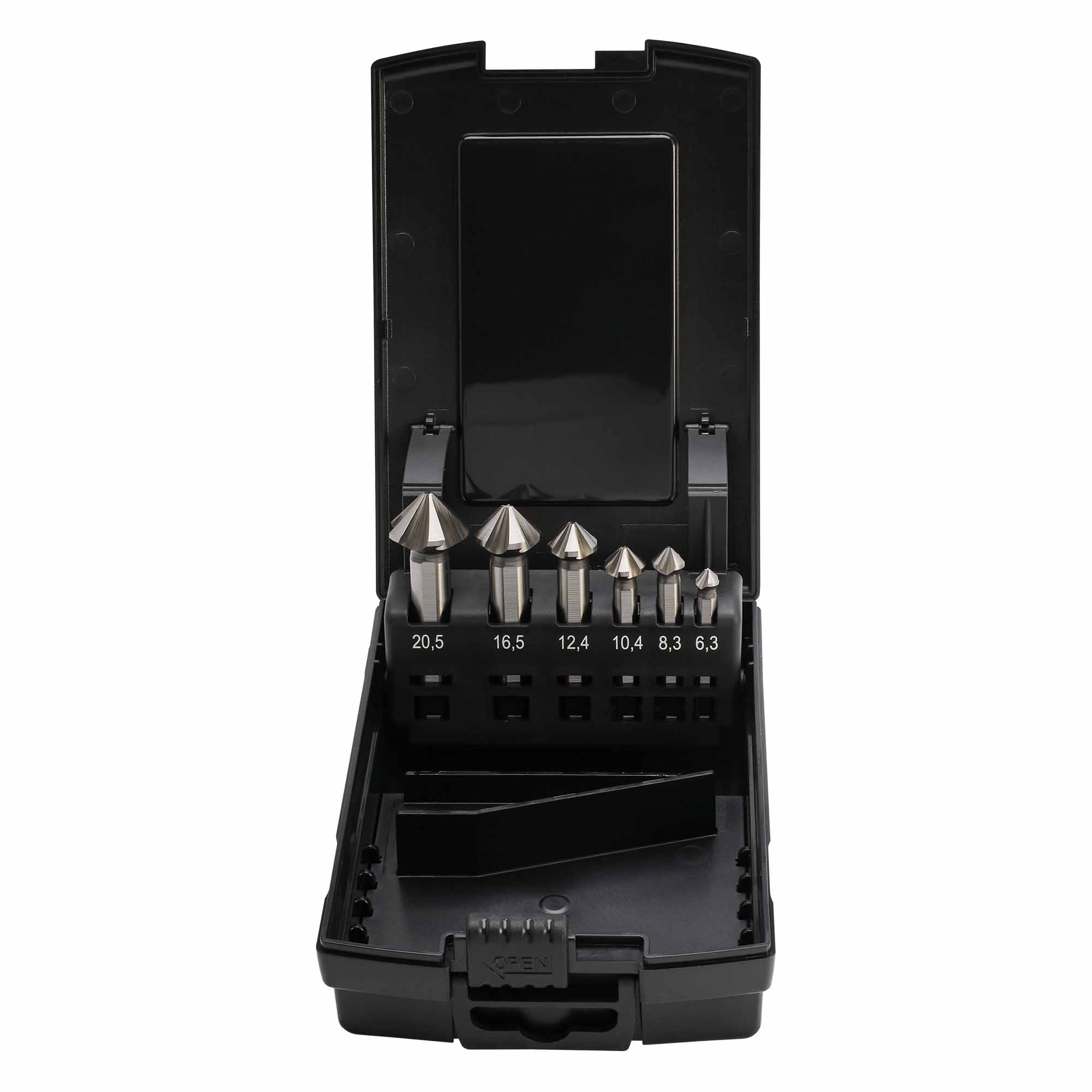 Набор зенковок по металлу MASTER-TOOL 90° 6,3-20,5мм HSS-G 5z 6шт 102890MT