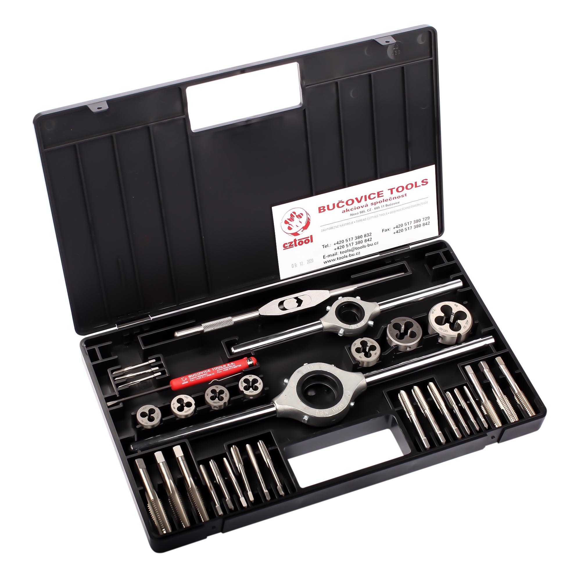 Набор левых метчиков и плашек Bucovice Tools M3-M12 HSS 34пр 350120