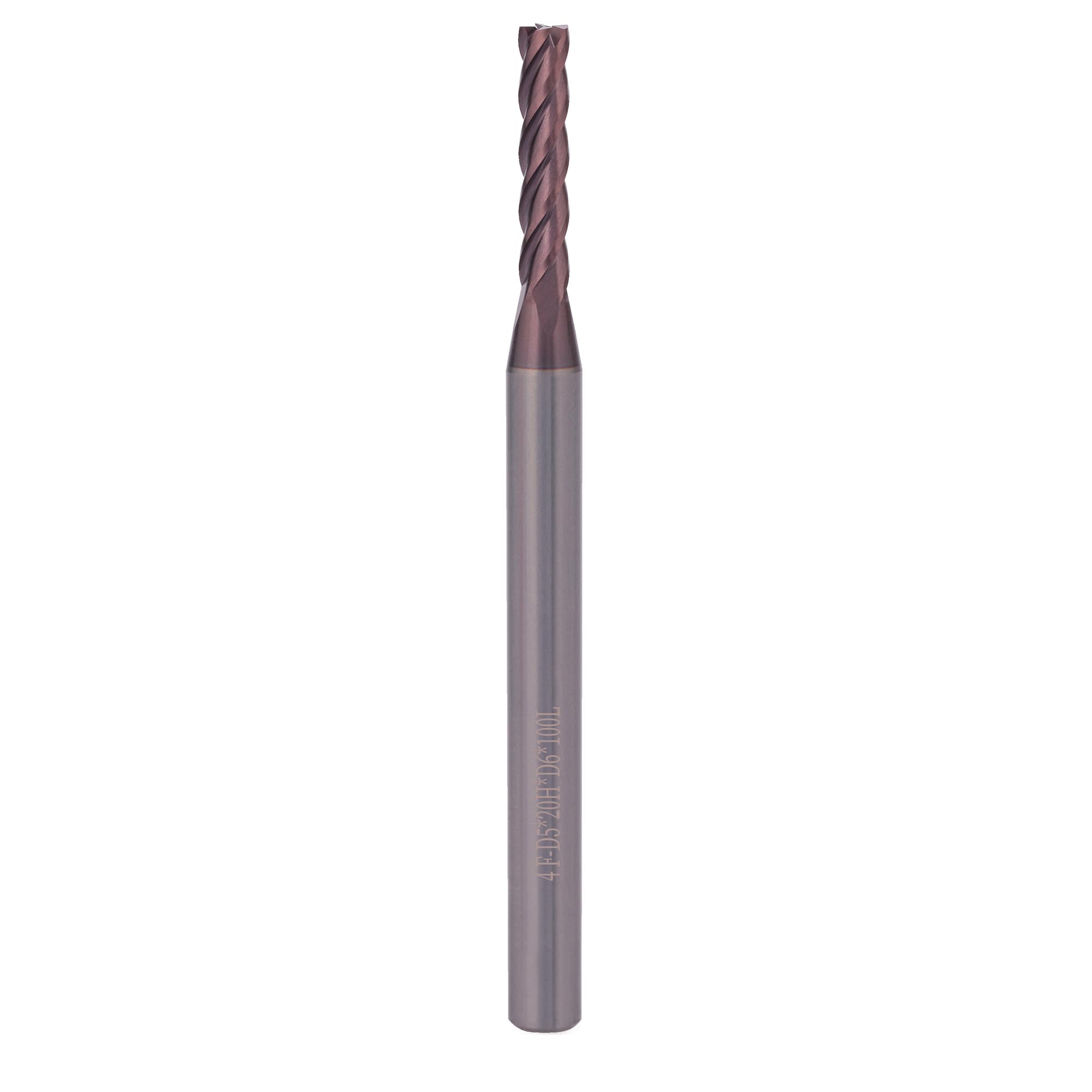 Фреза твердосплавная по металлу H-Tools 5,0x100/20мм d06 4z 55HRC P20 TiALN 19945-050