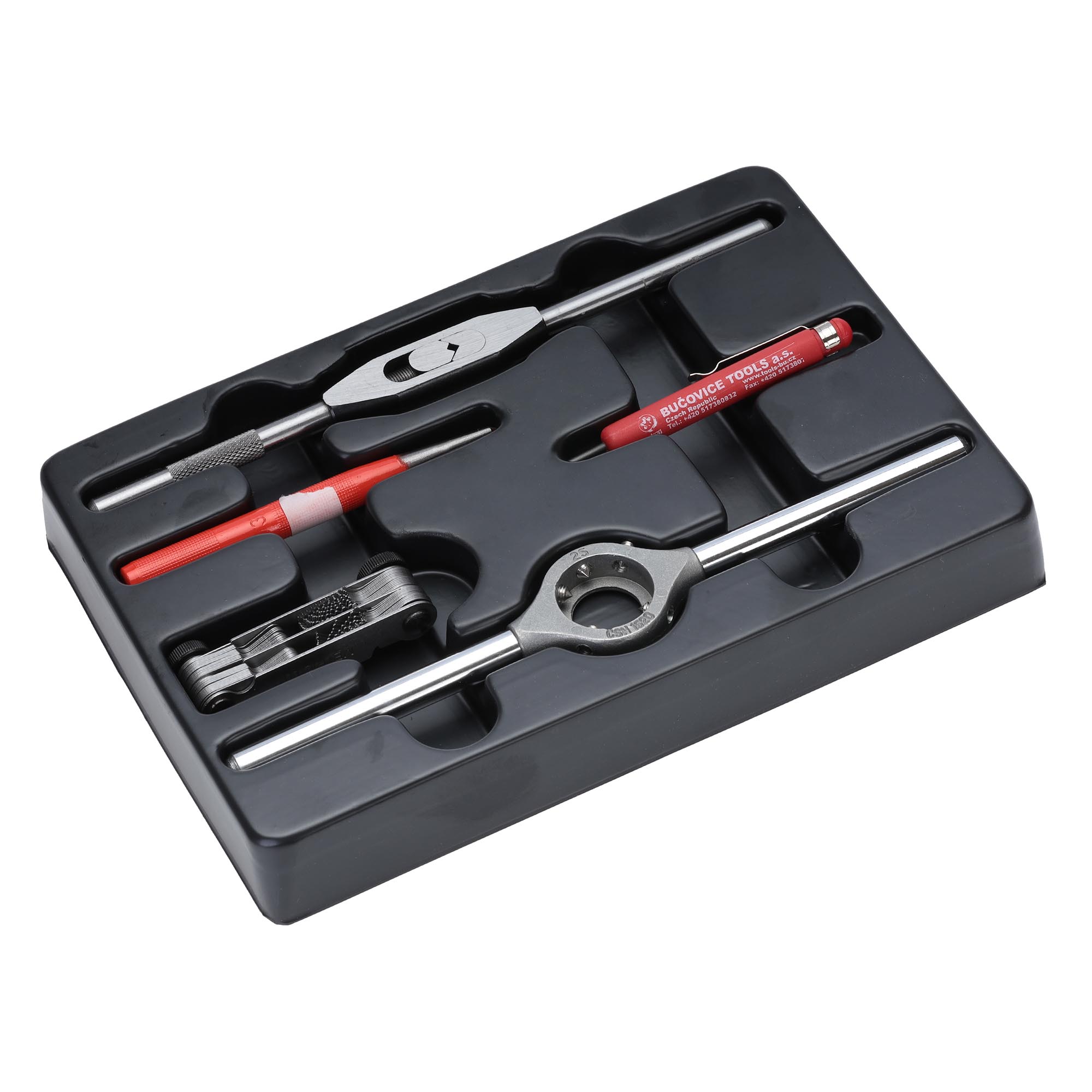 Набор метчиков и плашек Bucovice Tools M3-M12 115CrV3 40пр 330120