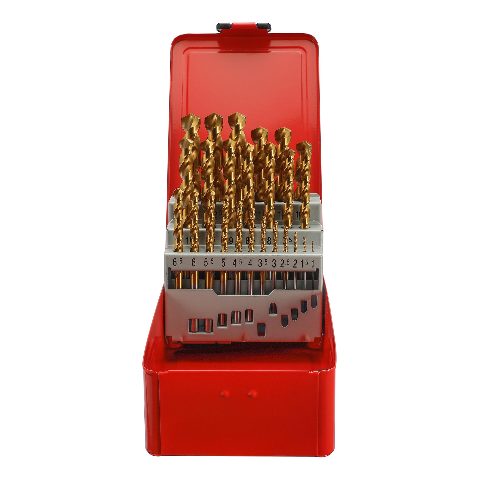 Набор сверл по металлу H-Tools Pro 1-13мм 25шт HSSE-Co5 TiN 130° DIN338 215215TPRO
