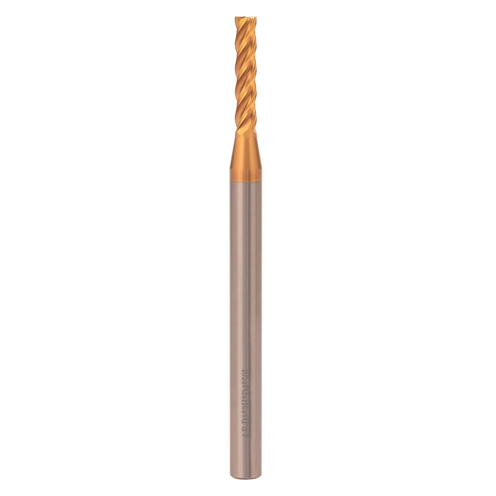 Фреза твердосплавная по металлу H-Tools 1,0x50/3мм d04 4z 60HRC P30 TiSiCrN 6804-010