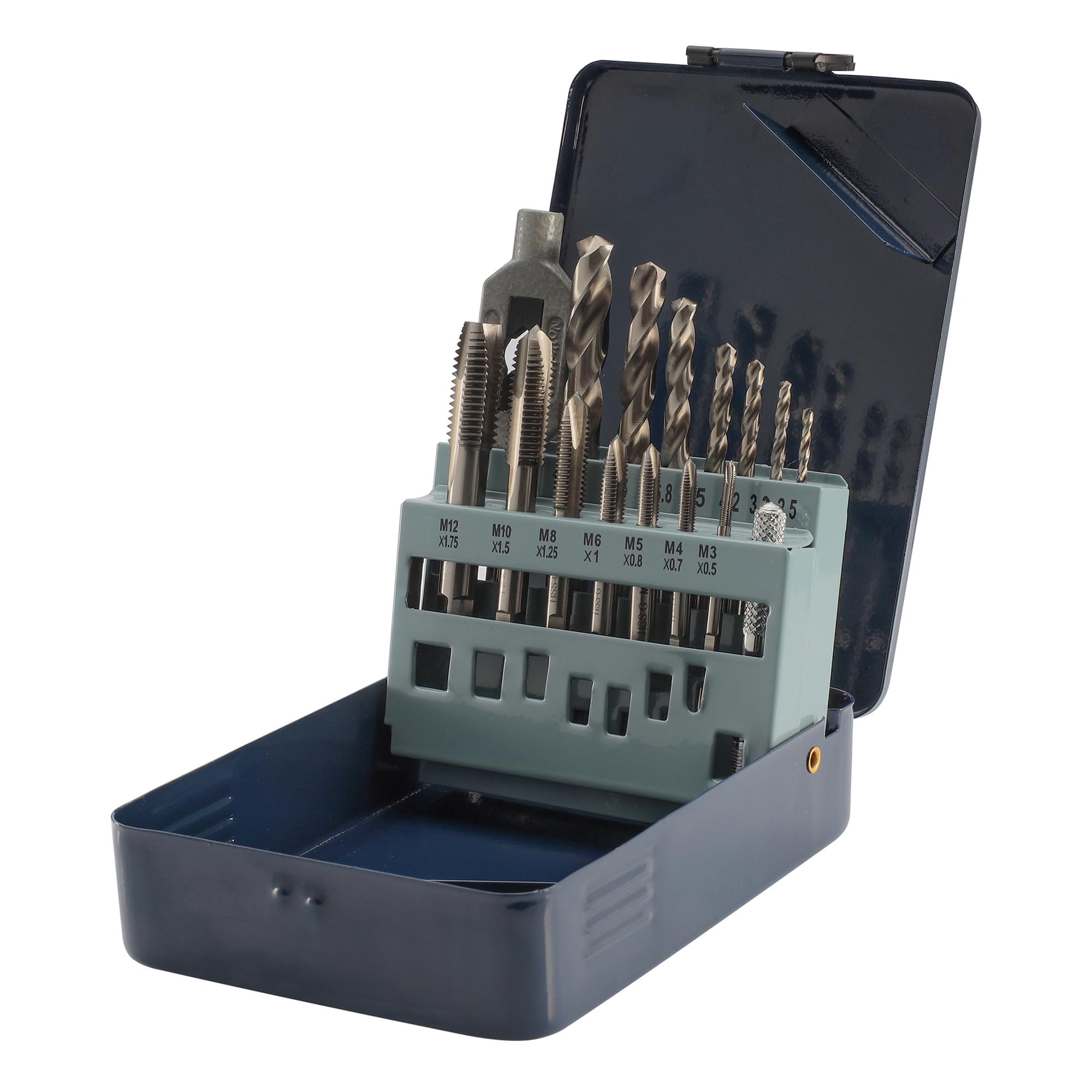 Набор однопроходных метчиков H-Tools M3-M12 HSS-G DIN352 15пр 245004HT