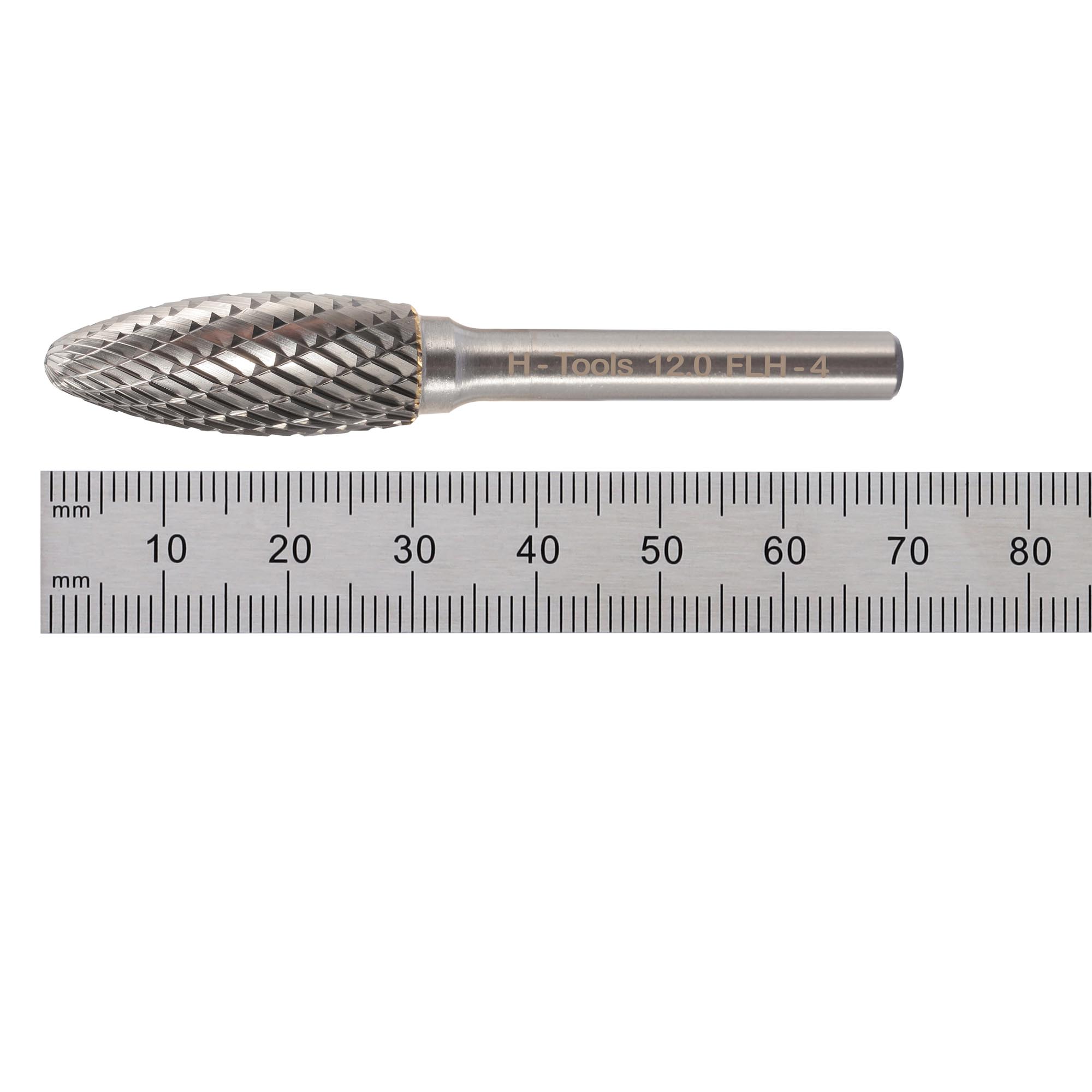Бор-фреза твердосплавная H-Tools H(FLH) 12,0x30x70x6мм HM 116220HT