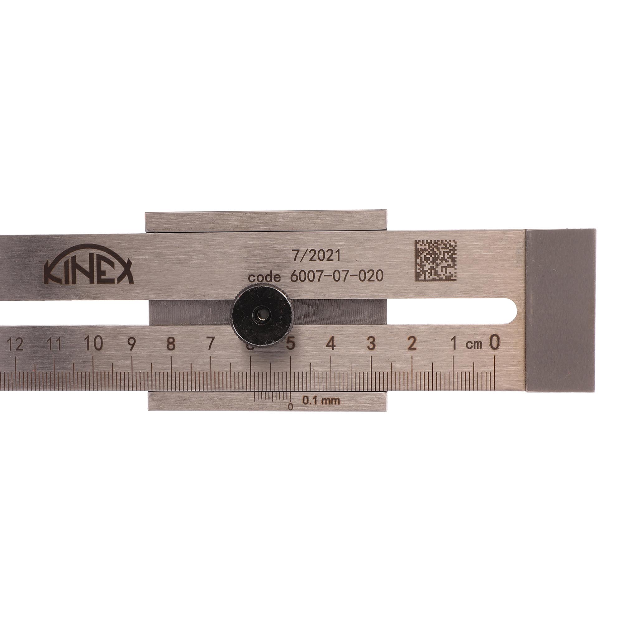 Линейка разметочная из нерж. стали Kinex K-met 200мм 0,1мм 6007-07-020