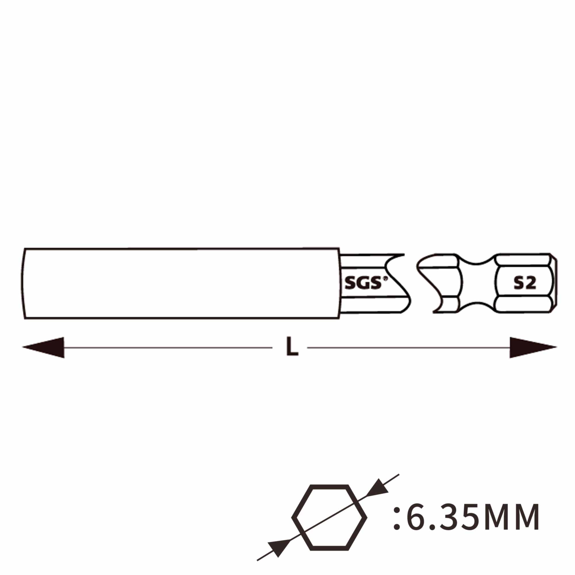 Держатель магнитный SGS 100мм Impact(ударный) 1шт 63100H1/4-iB
