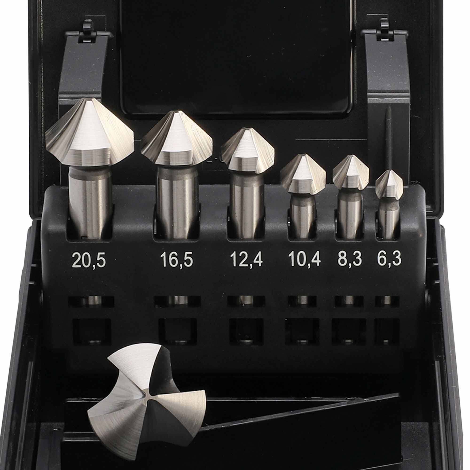 Набор зенковок по металлу MASTER-TOOL 90° 6,3-25мм HSS-G 3z 7шт 102153PRO