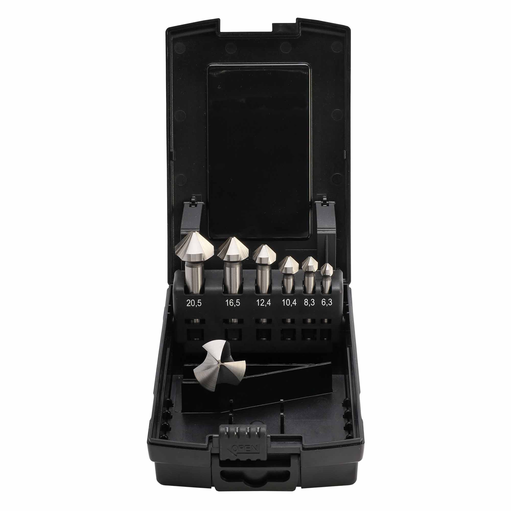 Набор зенковок по металлу MASTER-TOOL 90° 6,3-25мм HSS-G 3z 7шт 102153PRO