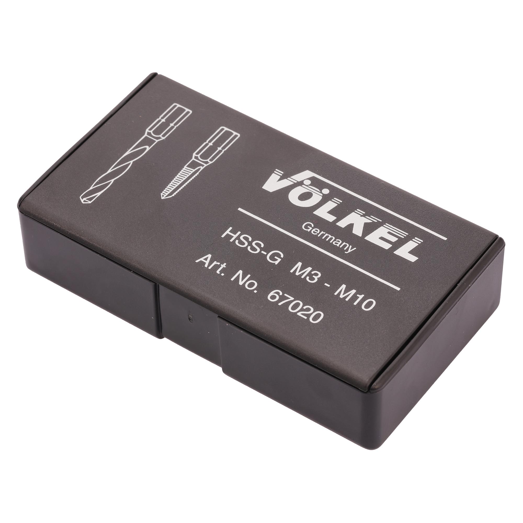 Набор метчиков для шуруповерта M3-M10 (+ сверла) HSS-G 13пр Volkel 67020