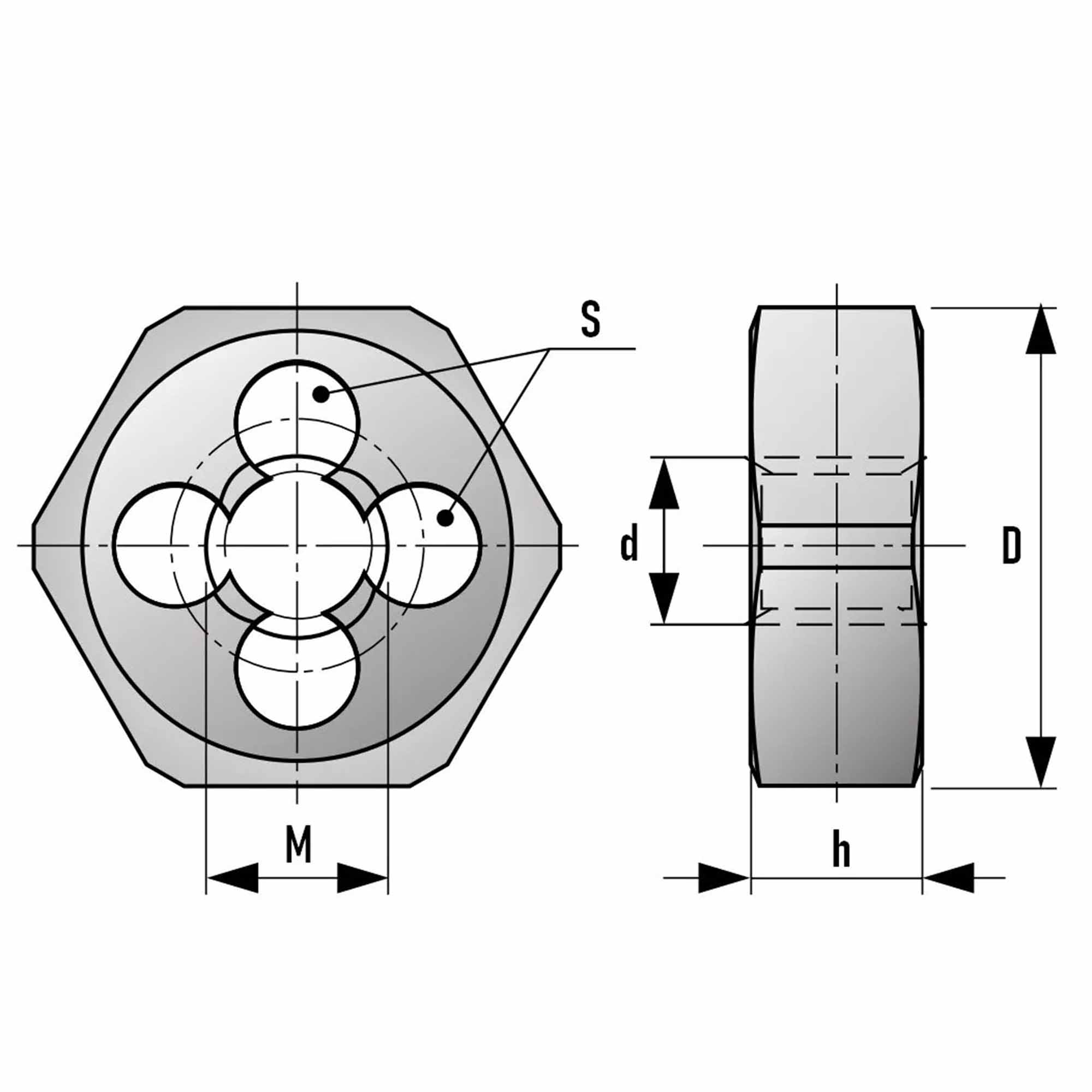 Плашка трубная Bucovice Tools G 3/8"-19 HSS DIN 382 A 41x14мм 222380
