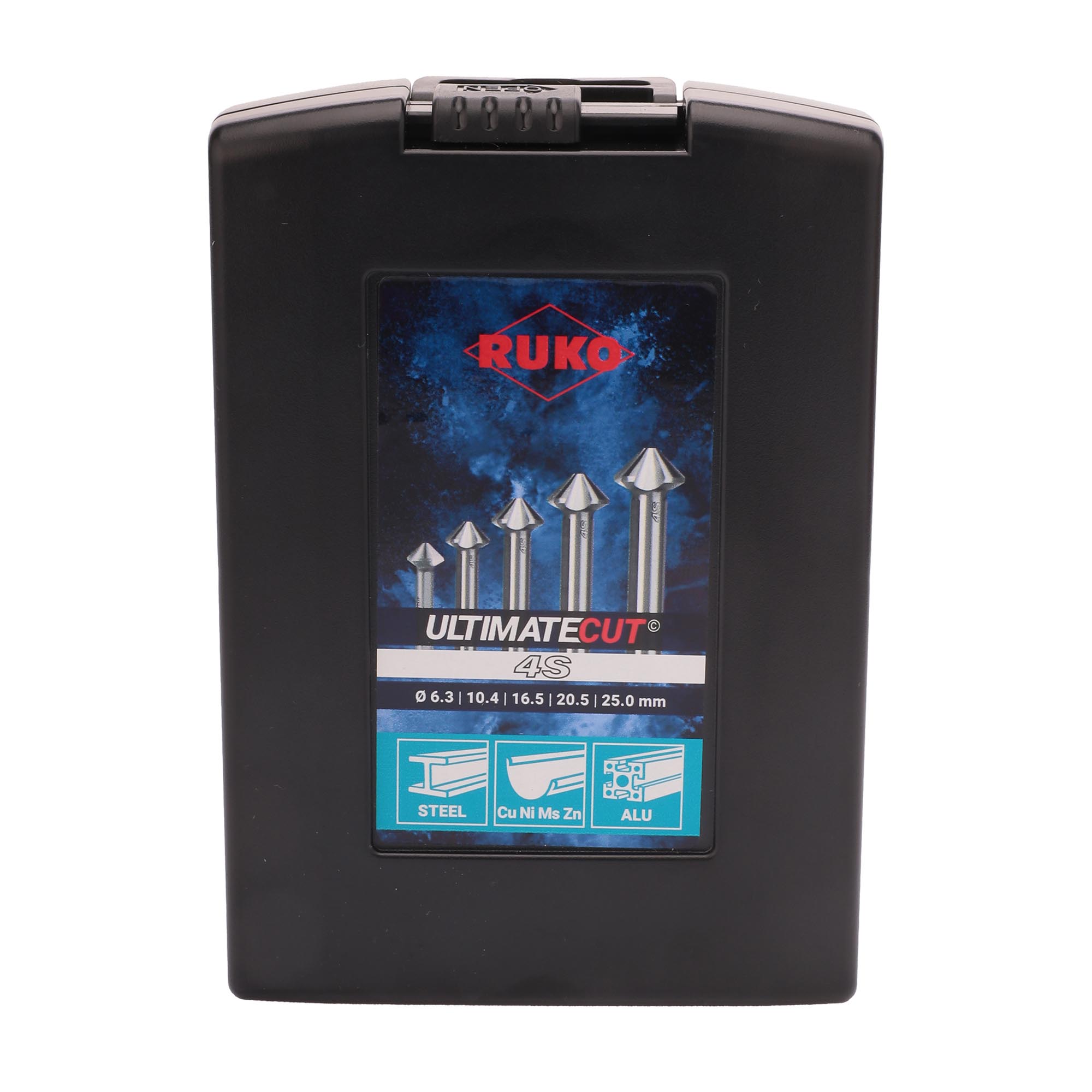 Набор зенковок Ruko UltimateCut 4S 90° 6,3-25мм HSS-G 4z 5шт 102891RO