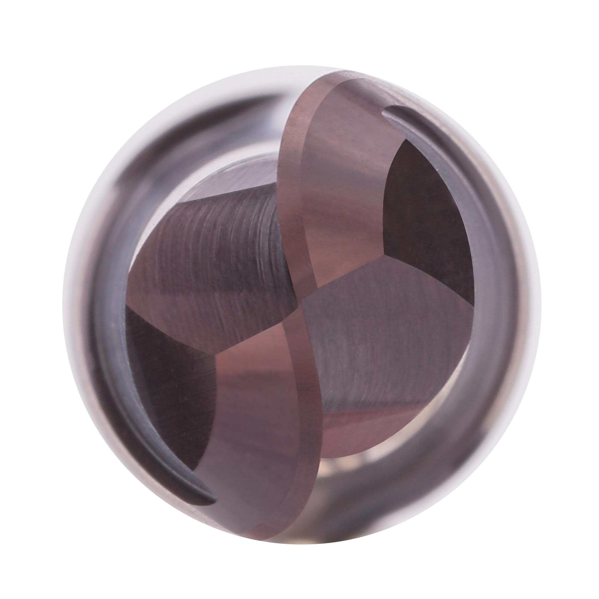 Фреза твердосплавная радиусная H-Tools 2,0x50/4мм d04 2z 55HRC P20 TiALN 19969-020