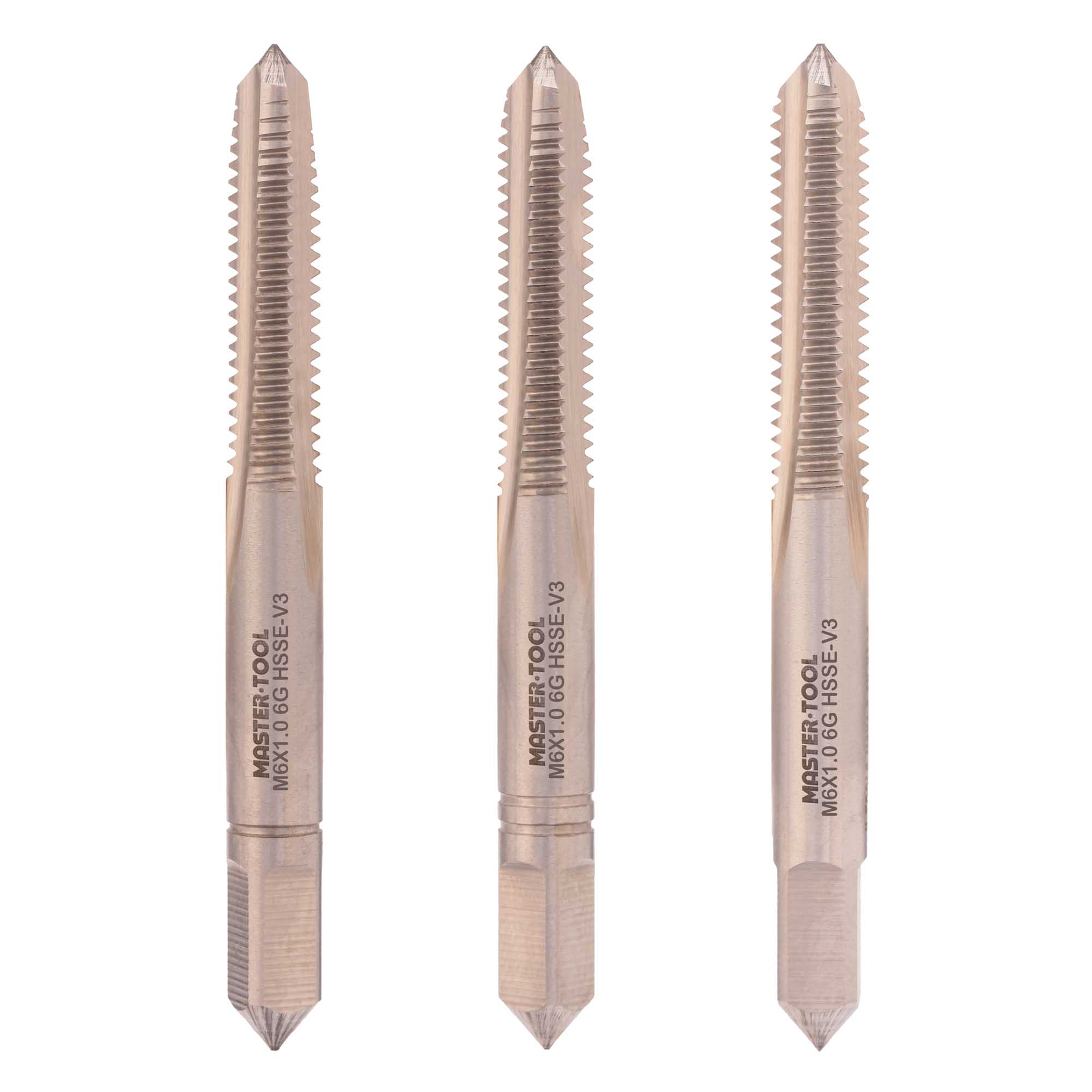 Набор метчиков 3шт Master-tool М6х1,0 HSSEV3 DIN352 6g 314190HT