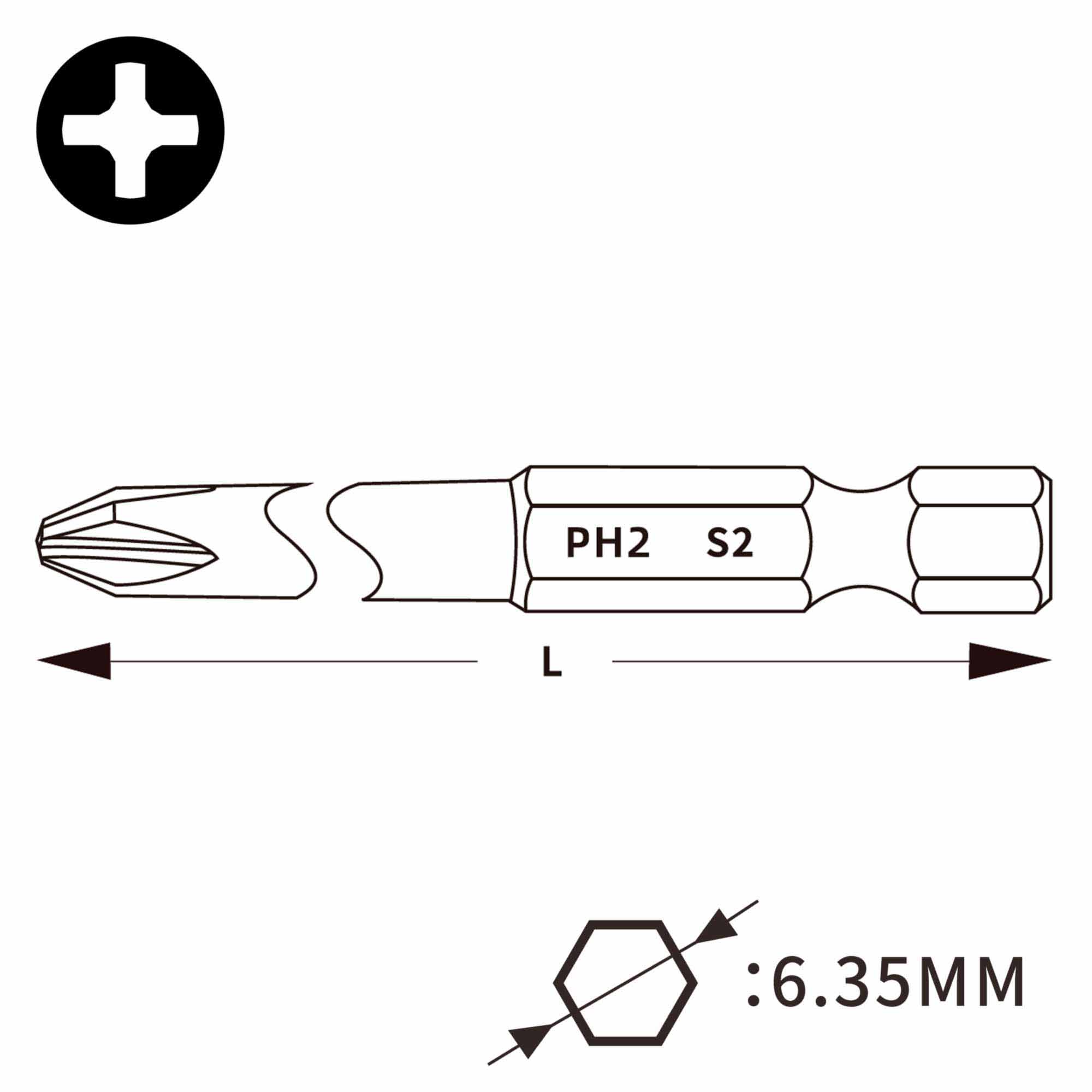Бита Wiha Professional PH1х70мм 7041Z 1шт 01803