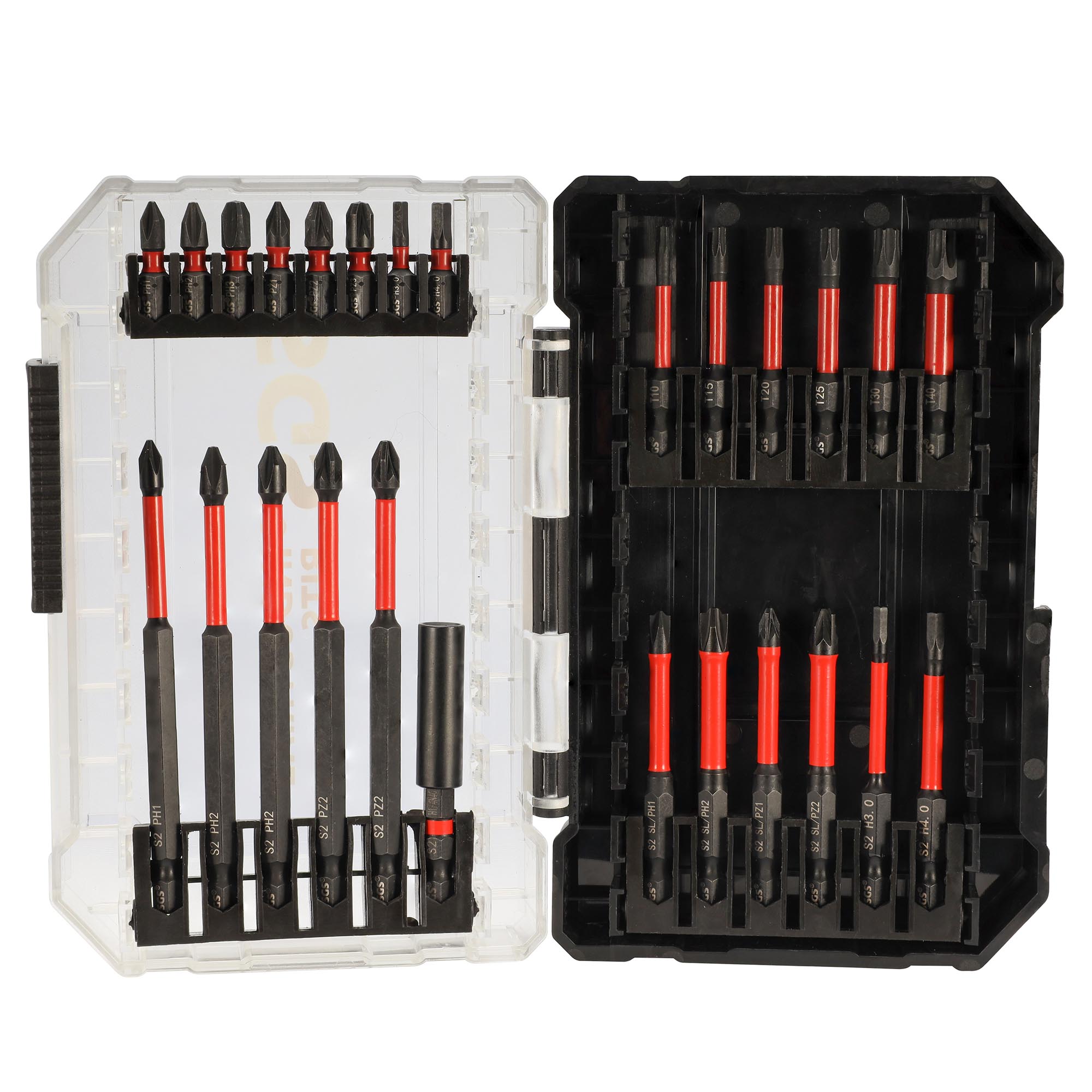 Набор ударных бит SGS PH/PZ/TORX/HEX/PLUS-MINUS S2 26шт SGS63-26C