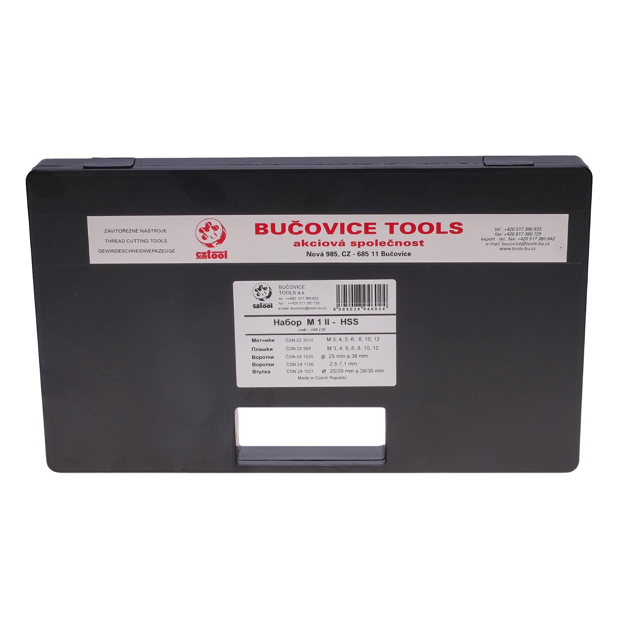 Набор метчиков и плашек Bucovice Tools M3-M12 HSS 34пр 340120