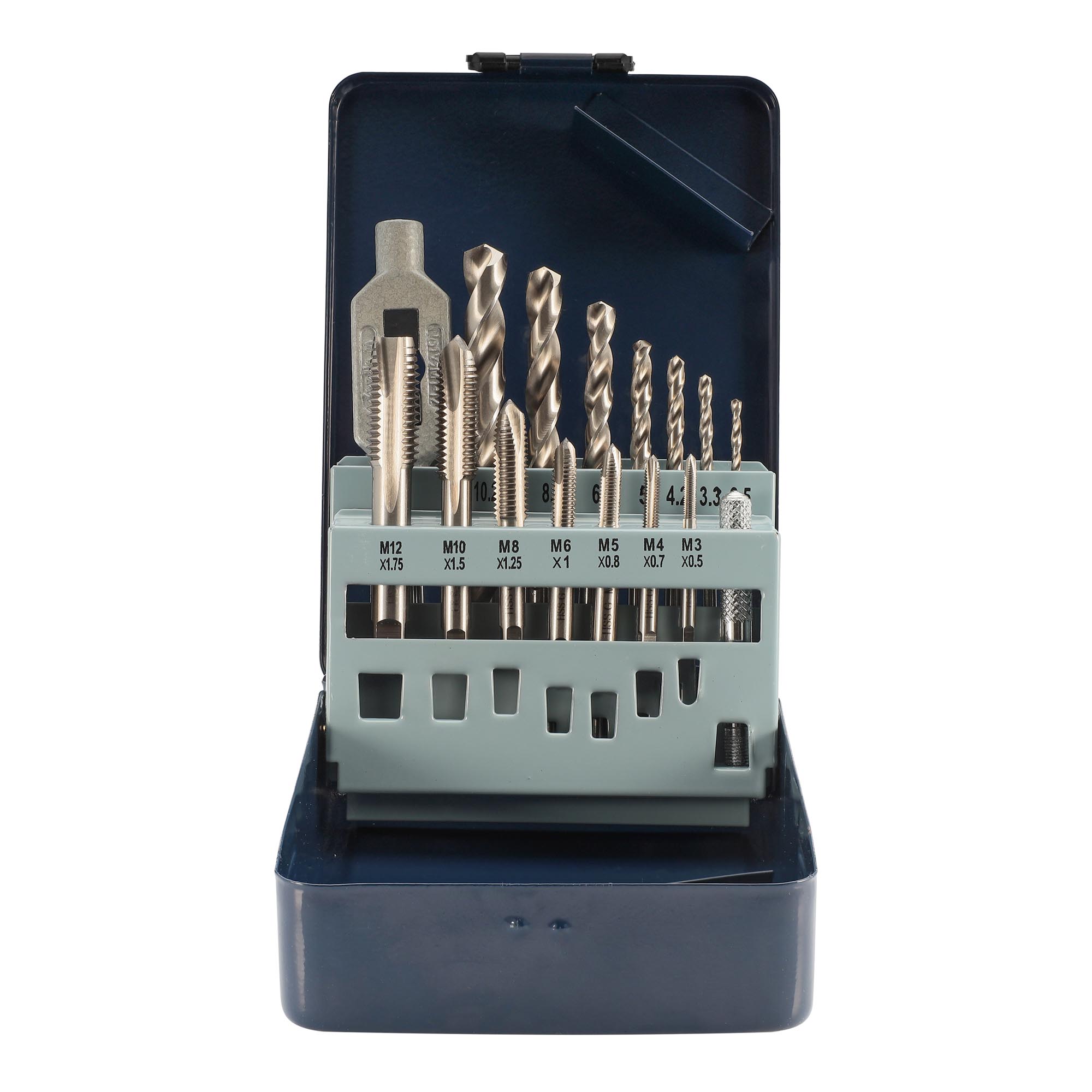 Набор однопроходных метчиков H-Tools M3-M12 HSS-G DIN352 15пр 245004HT