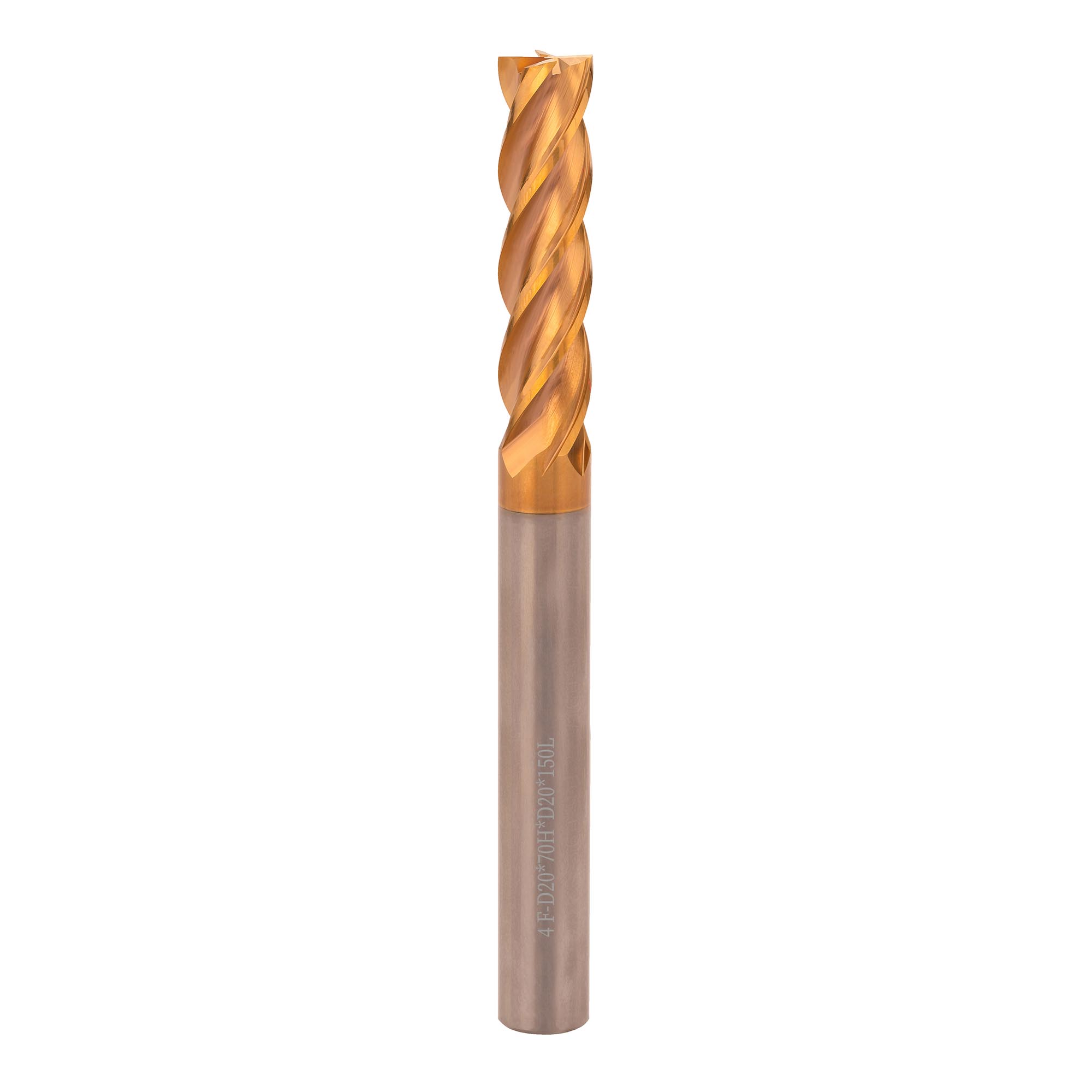 Фреза твердосплавная по металлу H-Tools 20x150/70мм d20 4z 60HRC P30 TiSiCrN 6740-200