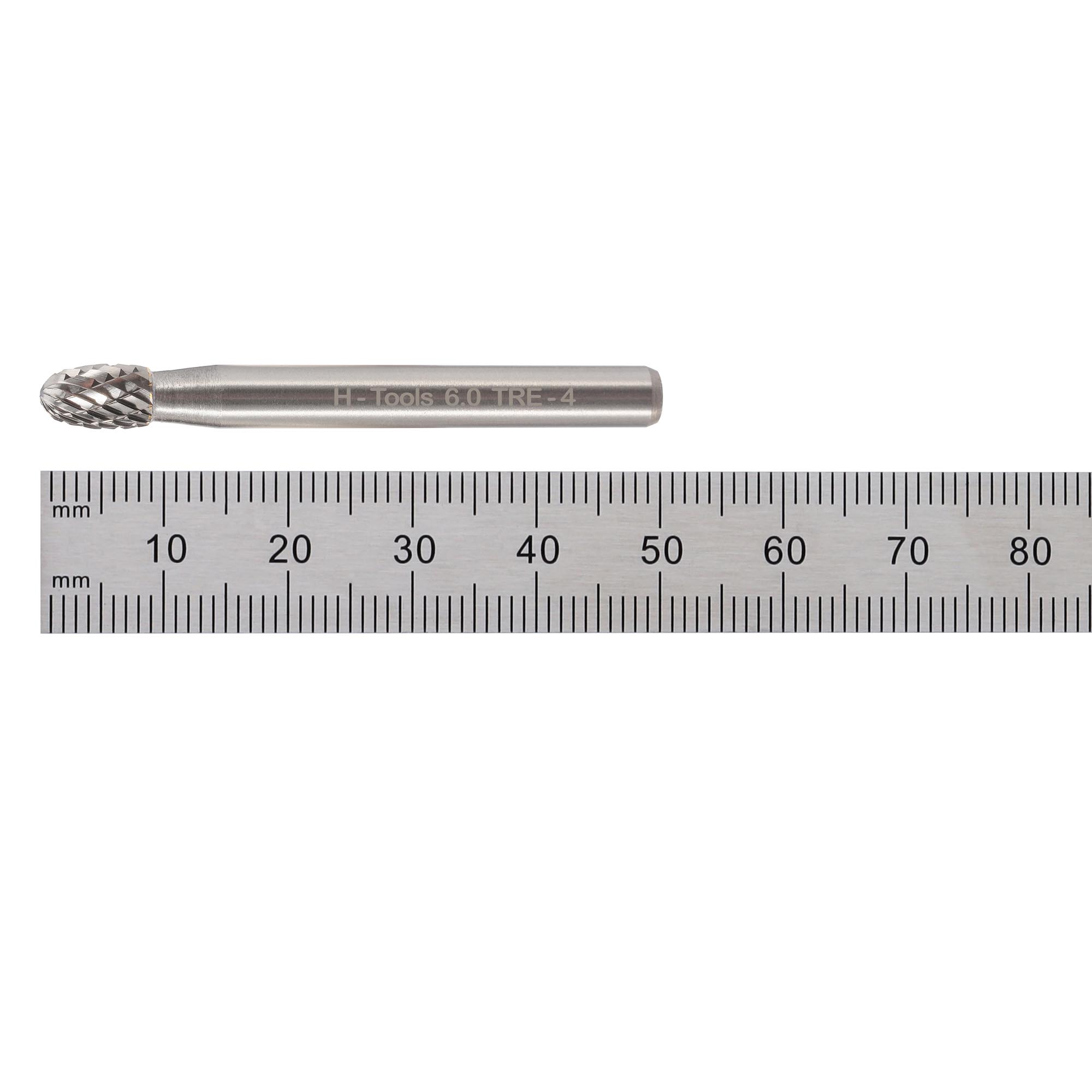 Бор-фреза твердосплавная H-Tools E(TRE) 6,0x10x50x6мм HM 116211HT
