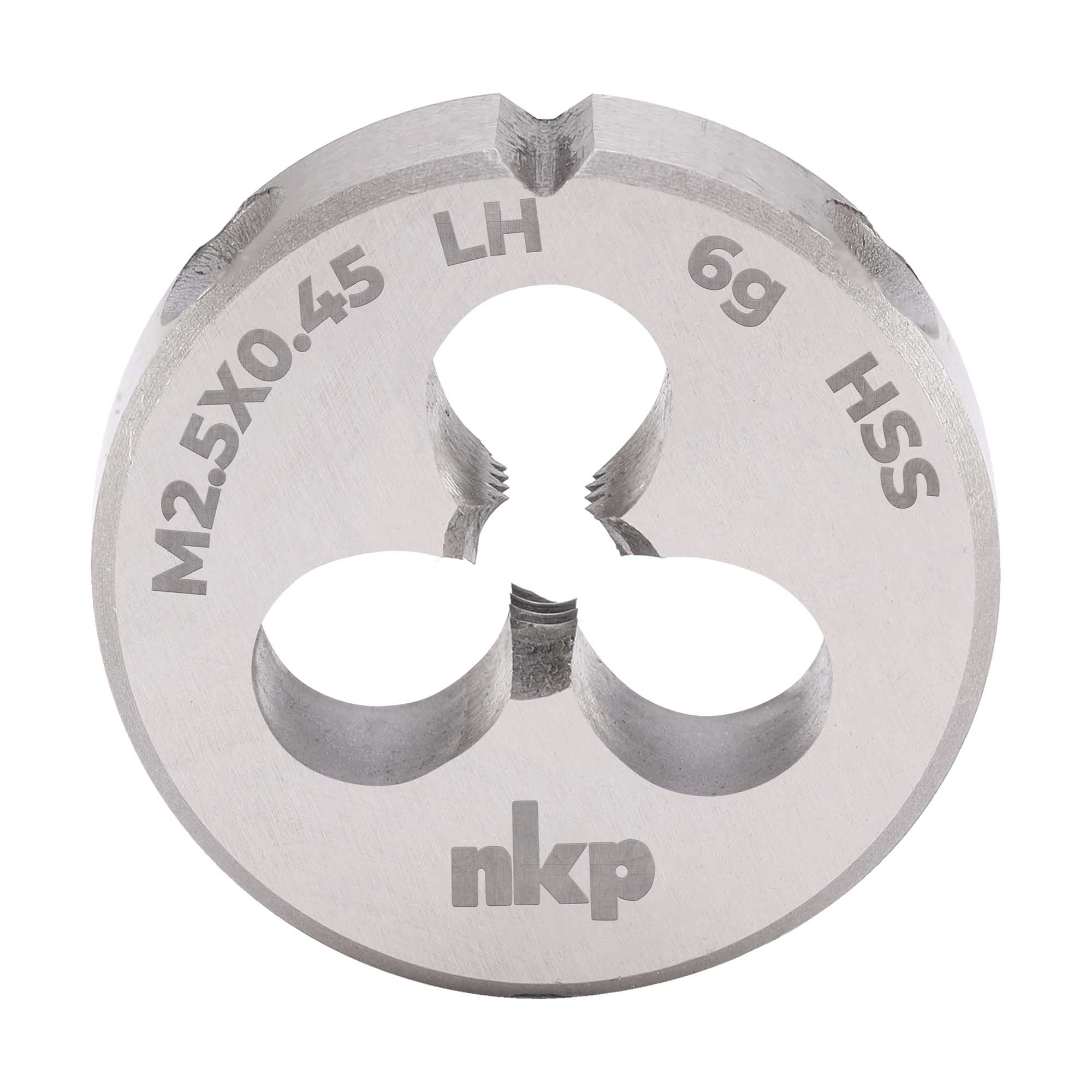Плашка левая NKP М2,5х0,45 DINEN22568 HSS 6g 16х5мм 250025N