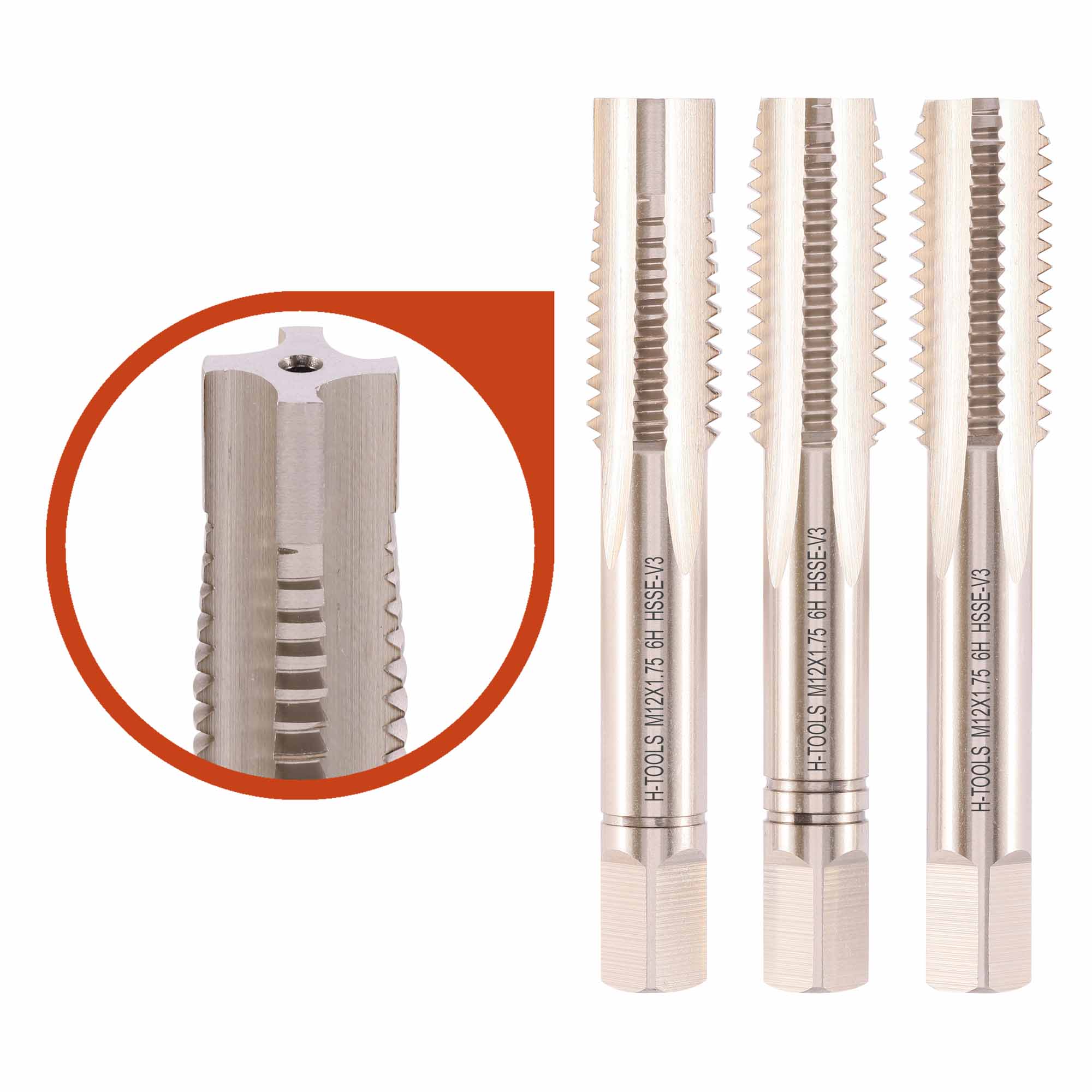 Набор метчиков 3шт H-Tools М12х1,75 HSSEV3 DIN352 6h 113250HT