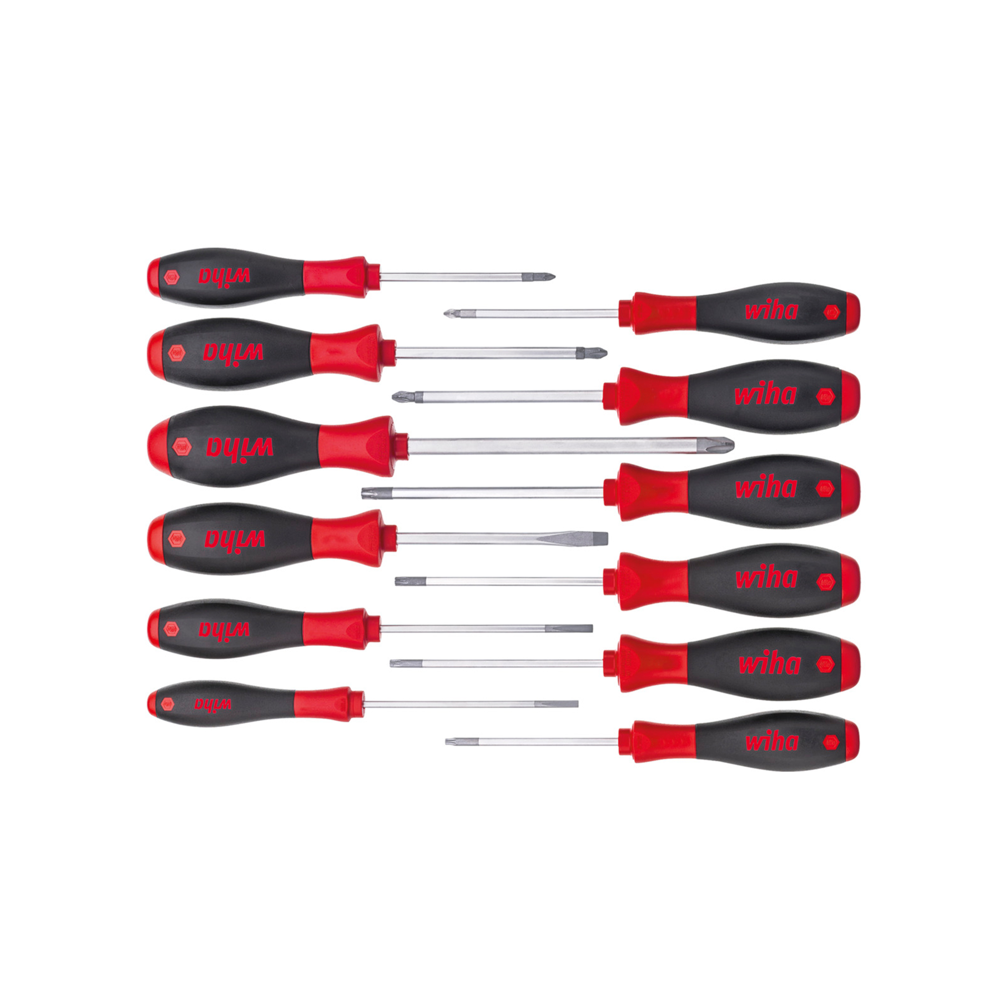 Набор отверток SoftFinish SL/PH/PZ/Torx 12пр Wiha 302 41002