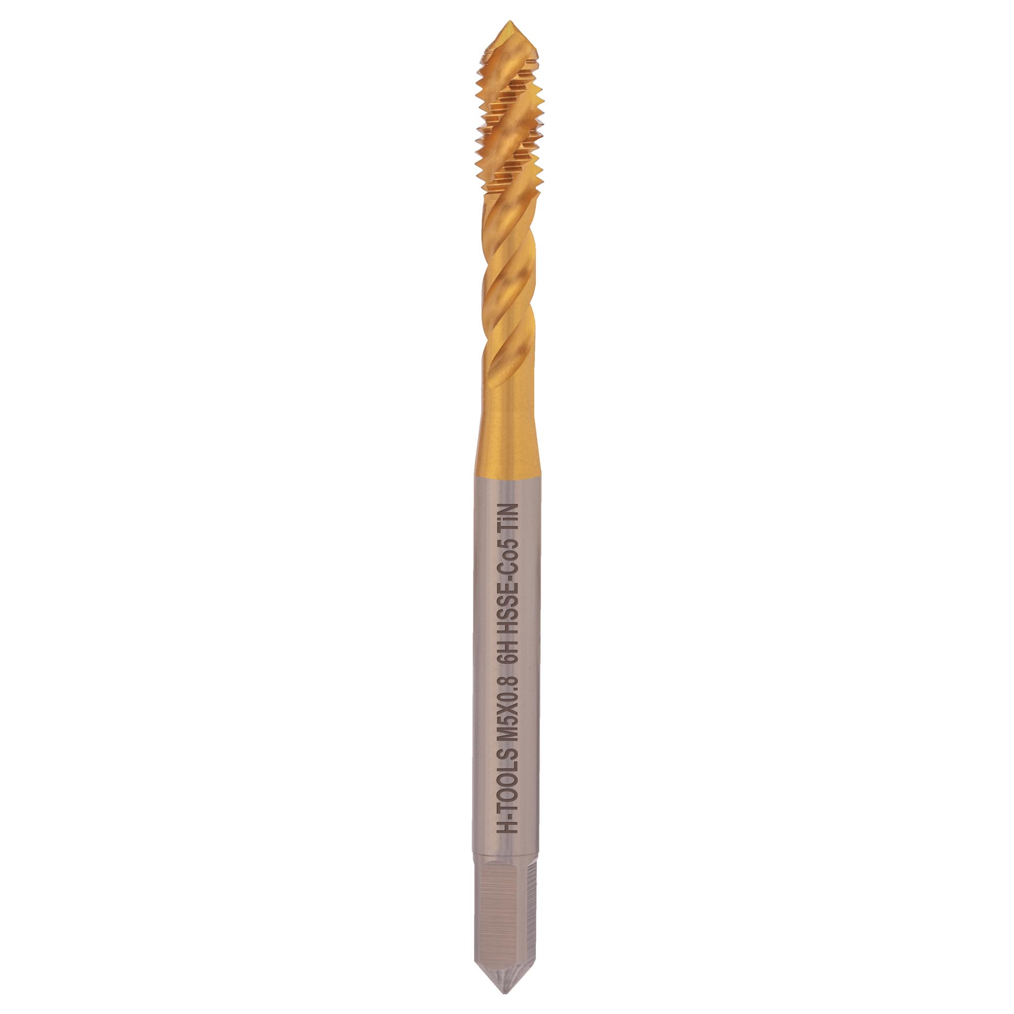 Метчик винтовой машинный H-Tools М5х0,8 DIN371 HSSE-TiN 6h C/2-3P R45 513X01-C2-0050