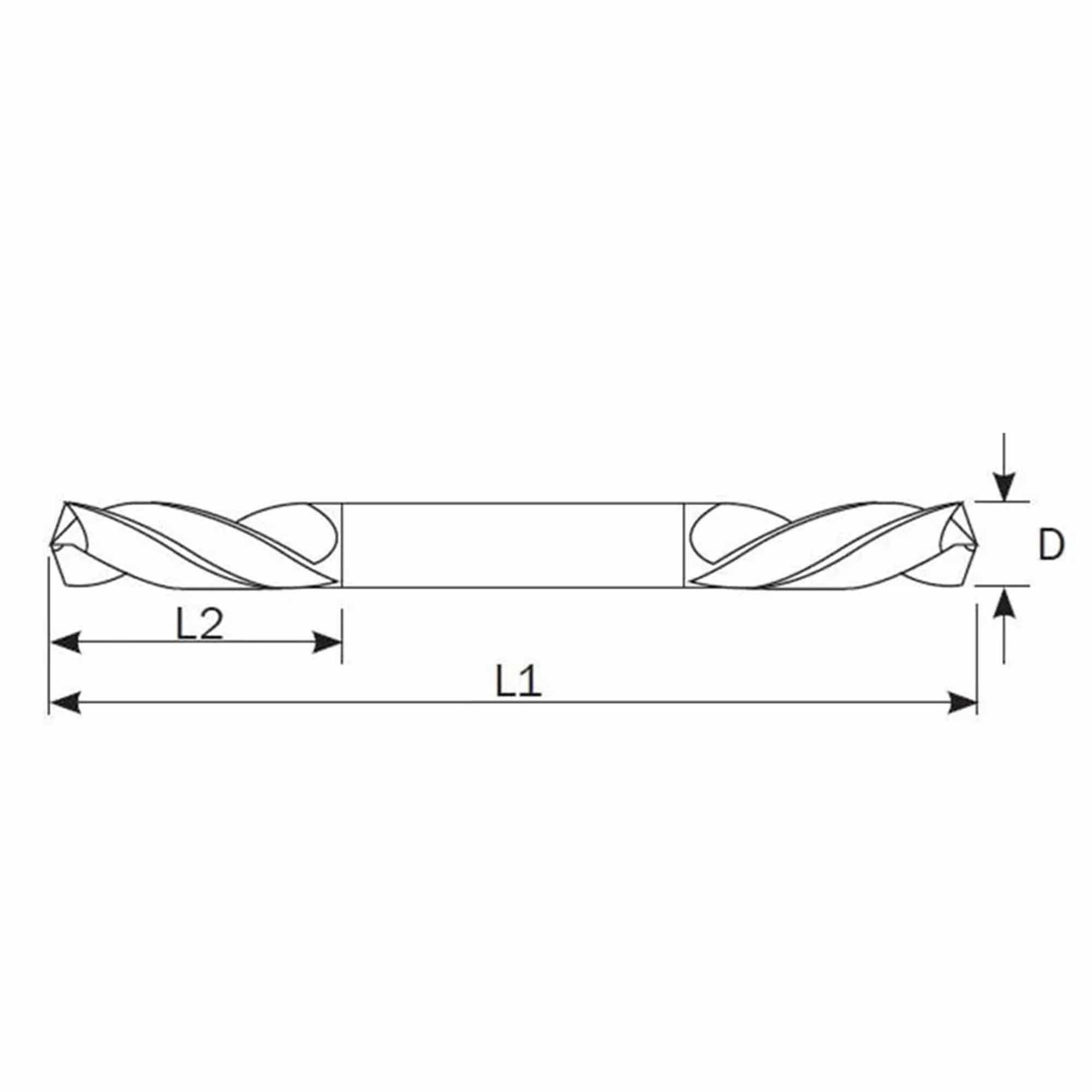 Сверло по металлу двухстороннее 3,3x49мм DIN1897 h8 3xD HSSE-Co5 135° H-Tools 1160-1033