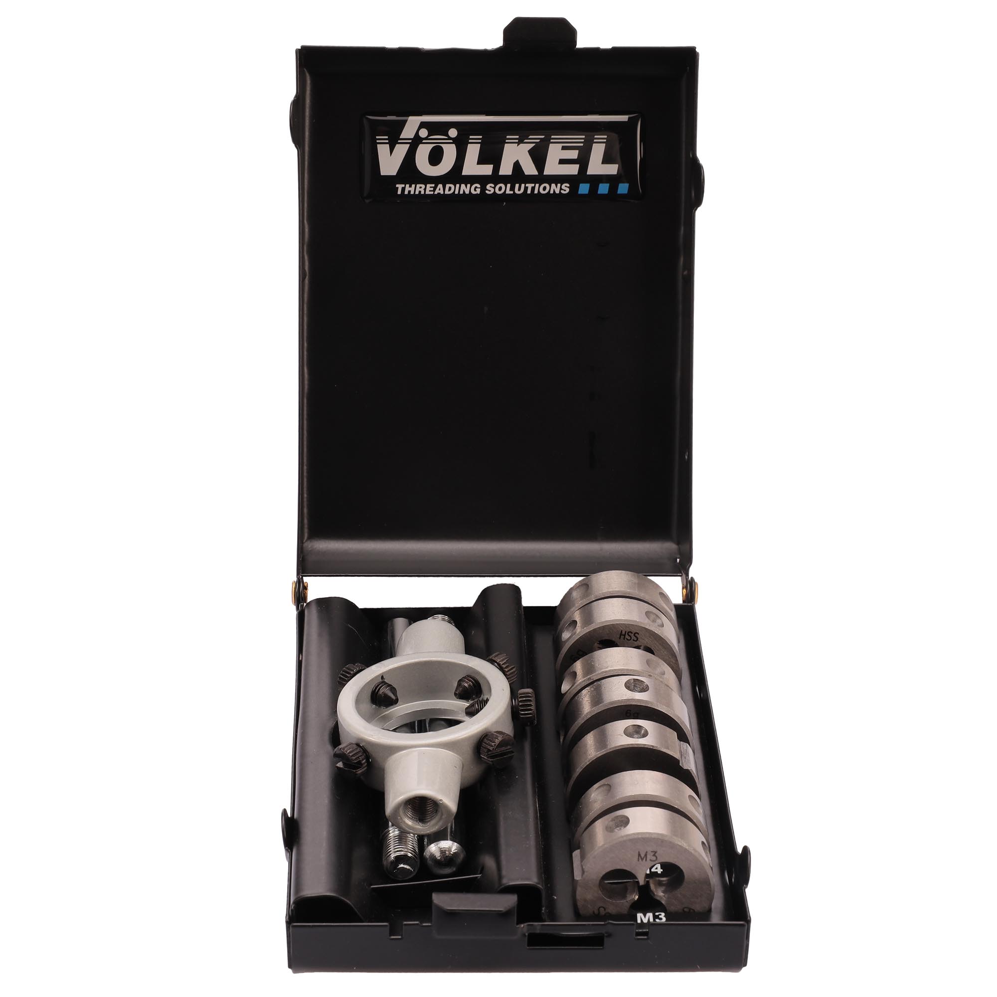 Набор плашек Volkel М3-М12 HSS-G 25мм 8пр 49525