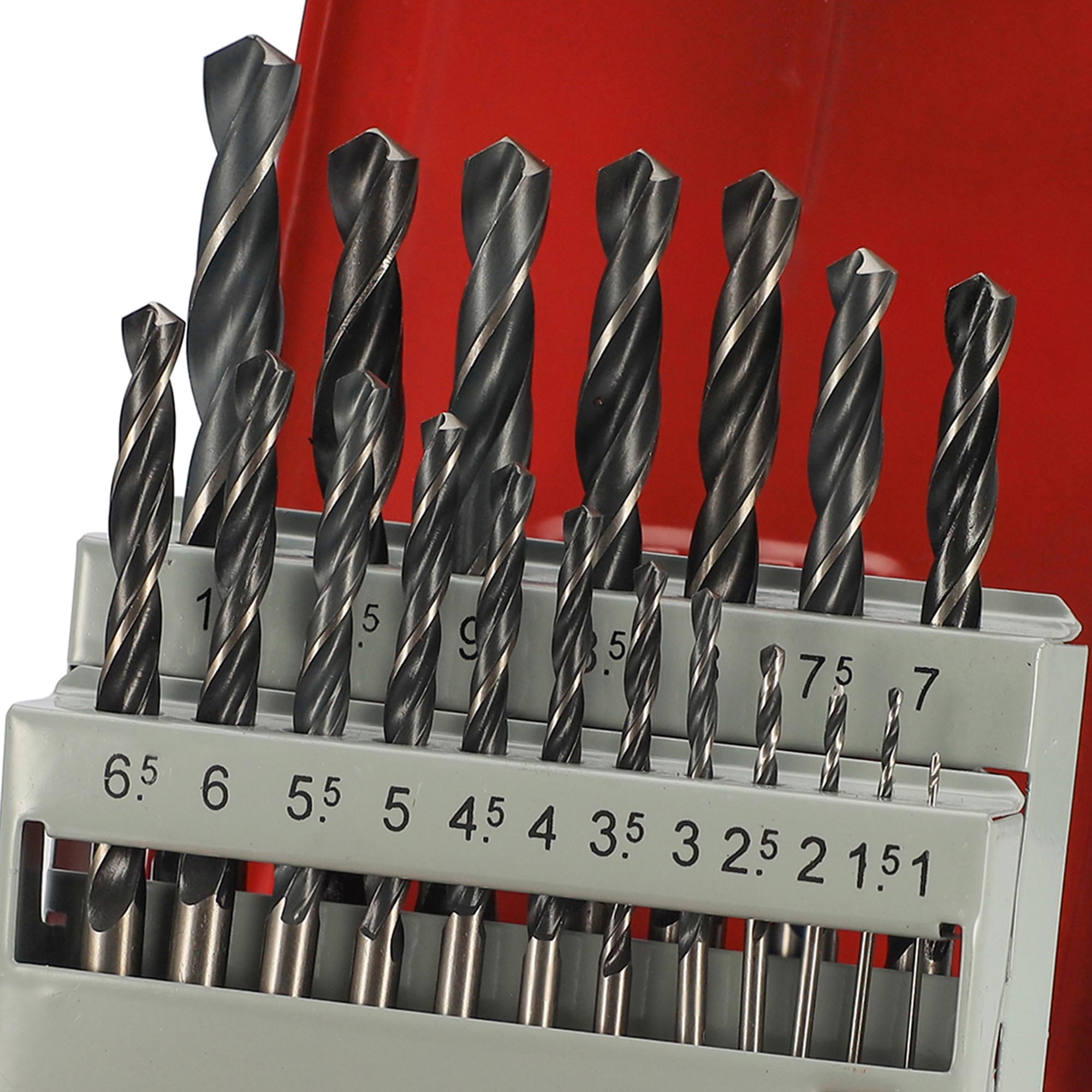 Набор сверл по металлу H-Tools 1-10мм 19шт HSS 118° DIN338 205212HT