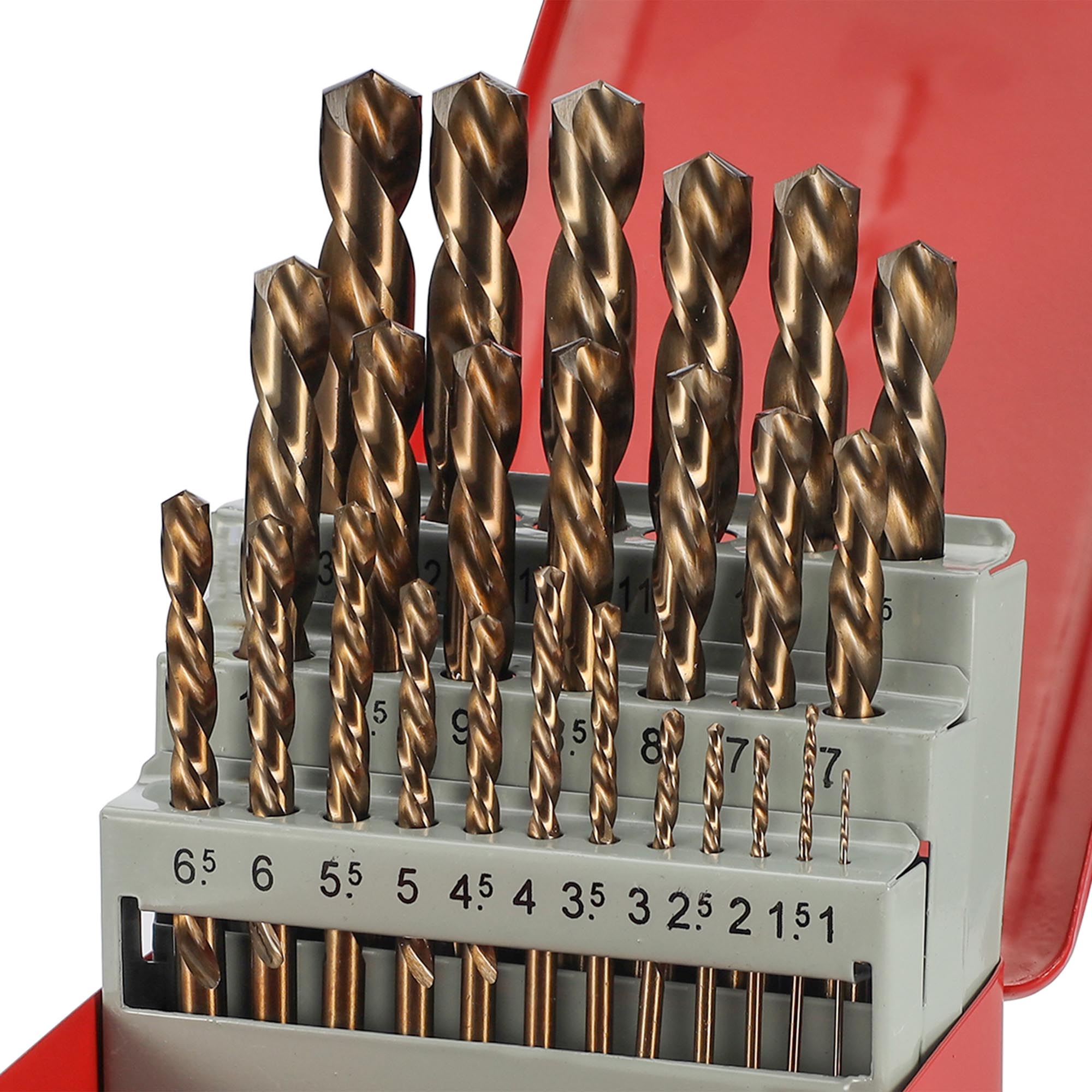 Набор левых сверл по металлу H-Tools 1-13мм 25шт HSSE-Co5 135° DIN338 215215LiHT