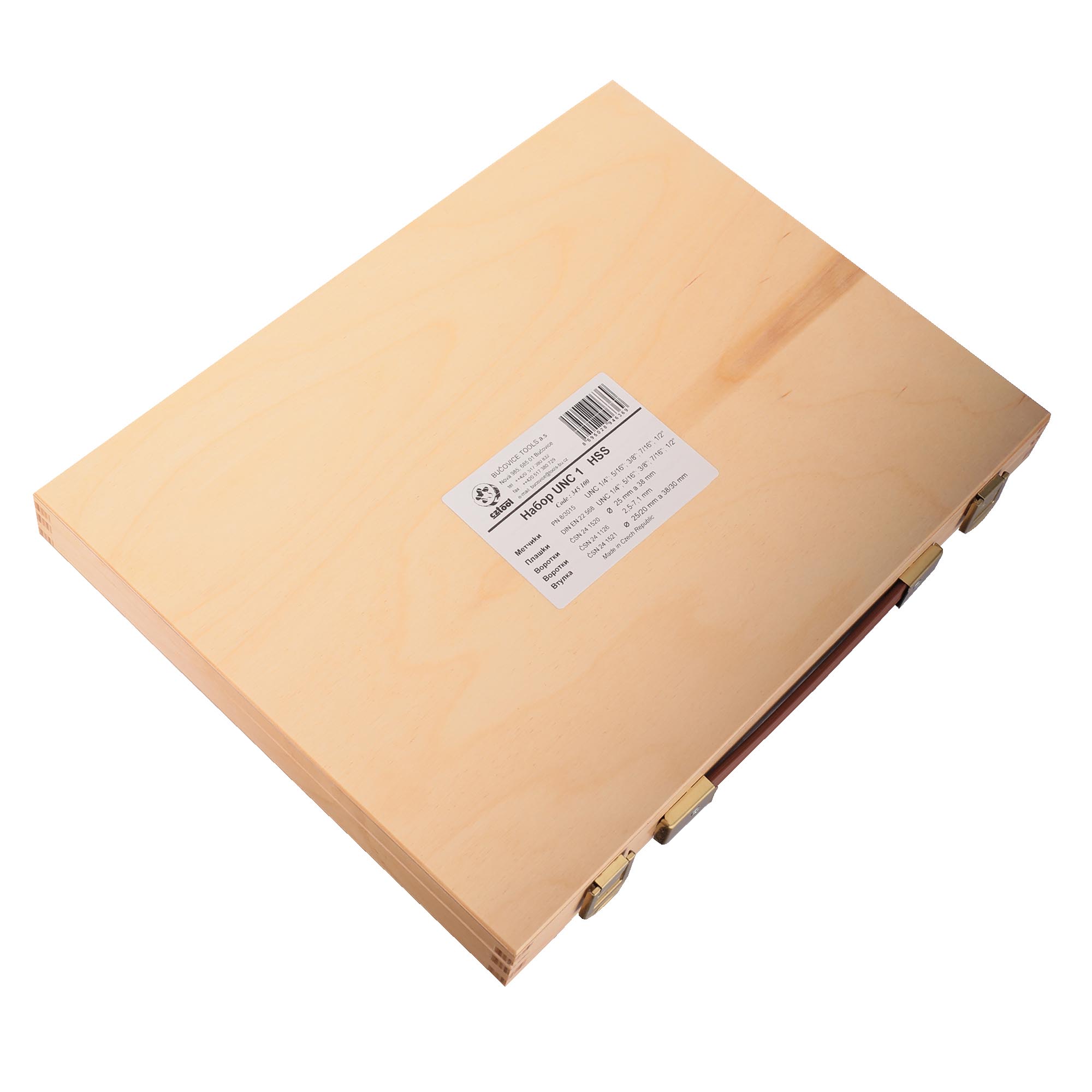 Набор метчиков и плашек Bucovice Tools UNC 1/4"-1/2" HSS 25пр 345100