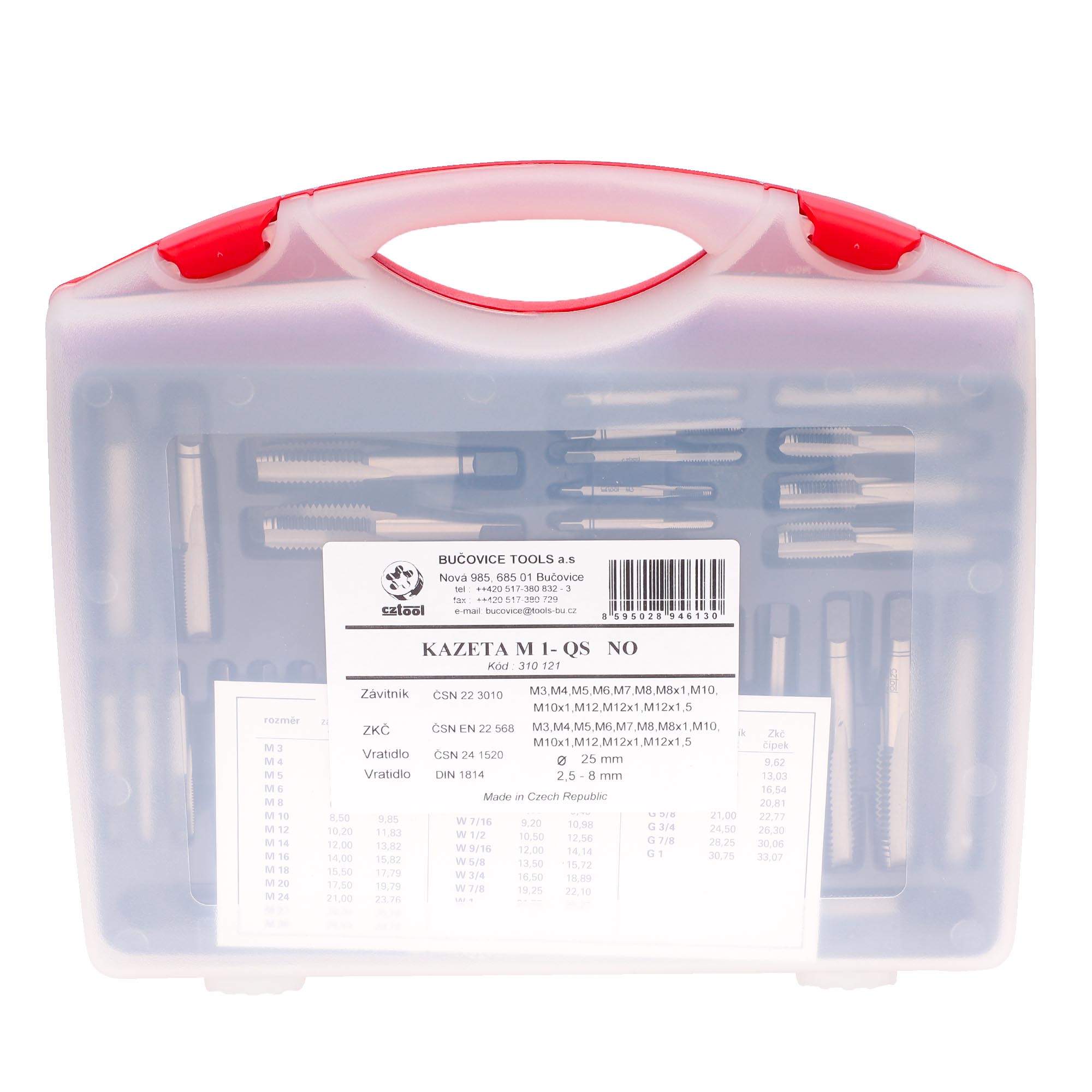Набор метчиков и плашек Bucovice Tools MF3-MF12 115CrV3 46пр 310121