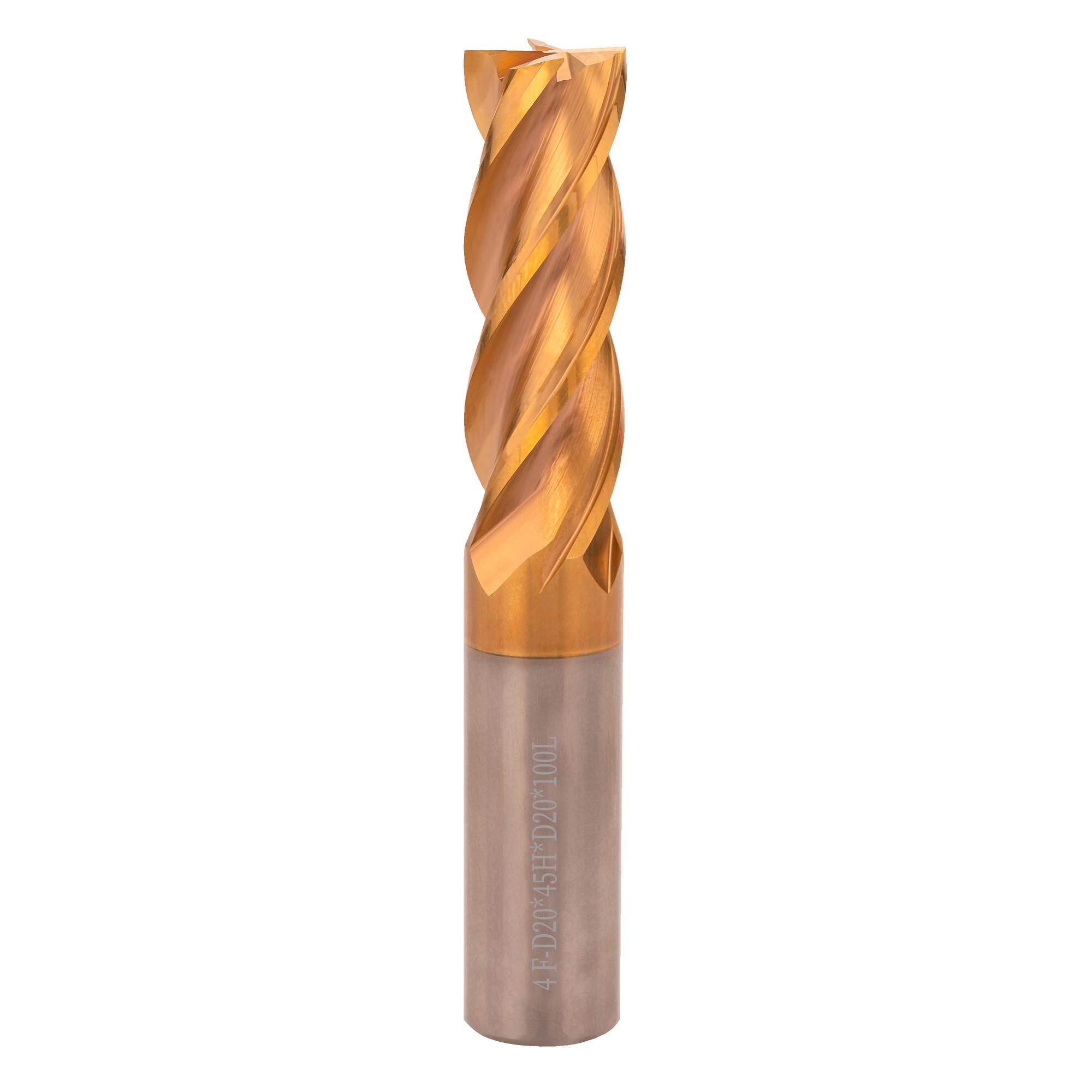 Фреза твердосплавная по металлу H-Tools 20x100/45мм d20 4z 60HRC P30 TiSiCrN 6804-200