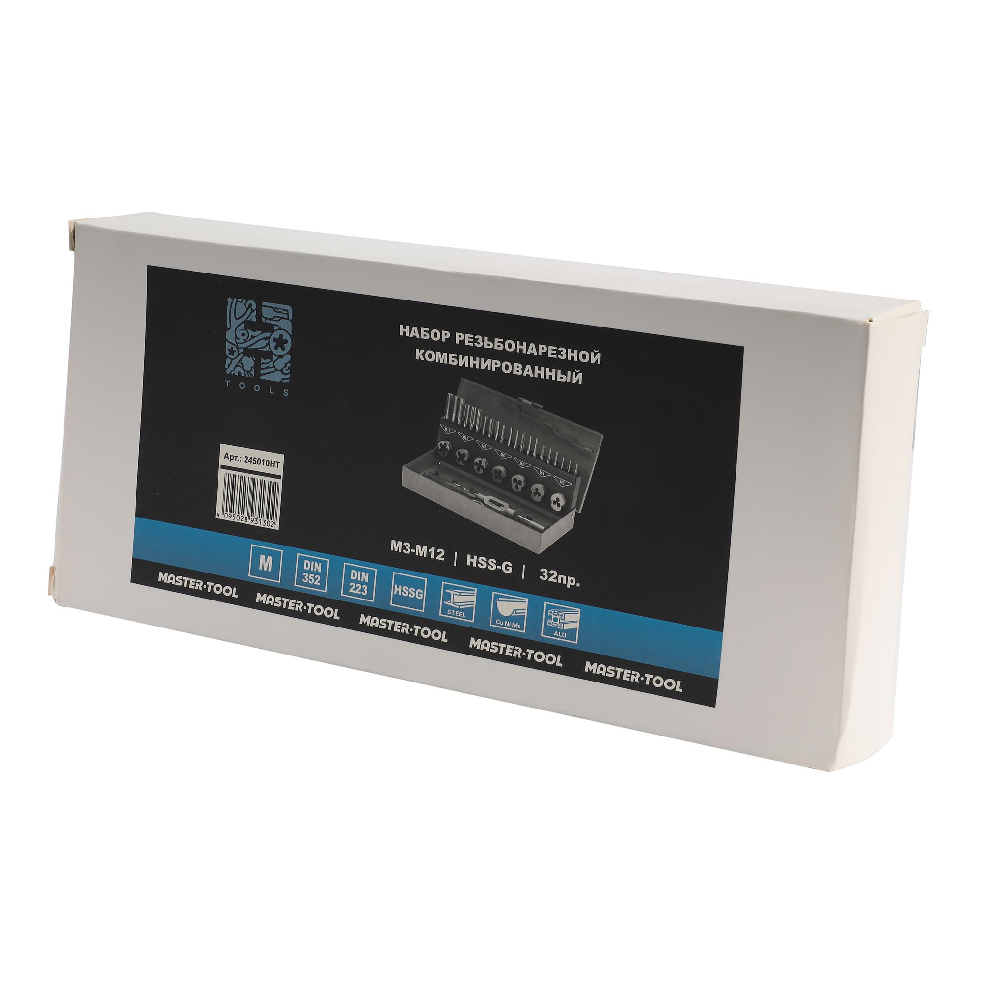 Набор метчиков и плашек H-Tools M3 -M12 HSS-G 32пр 245010HT