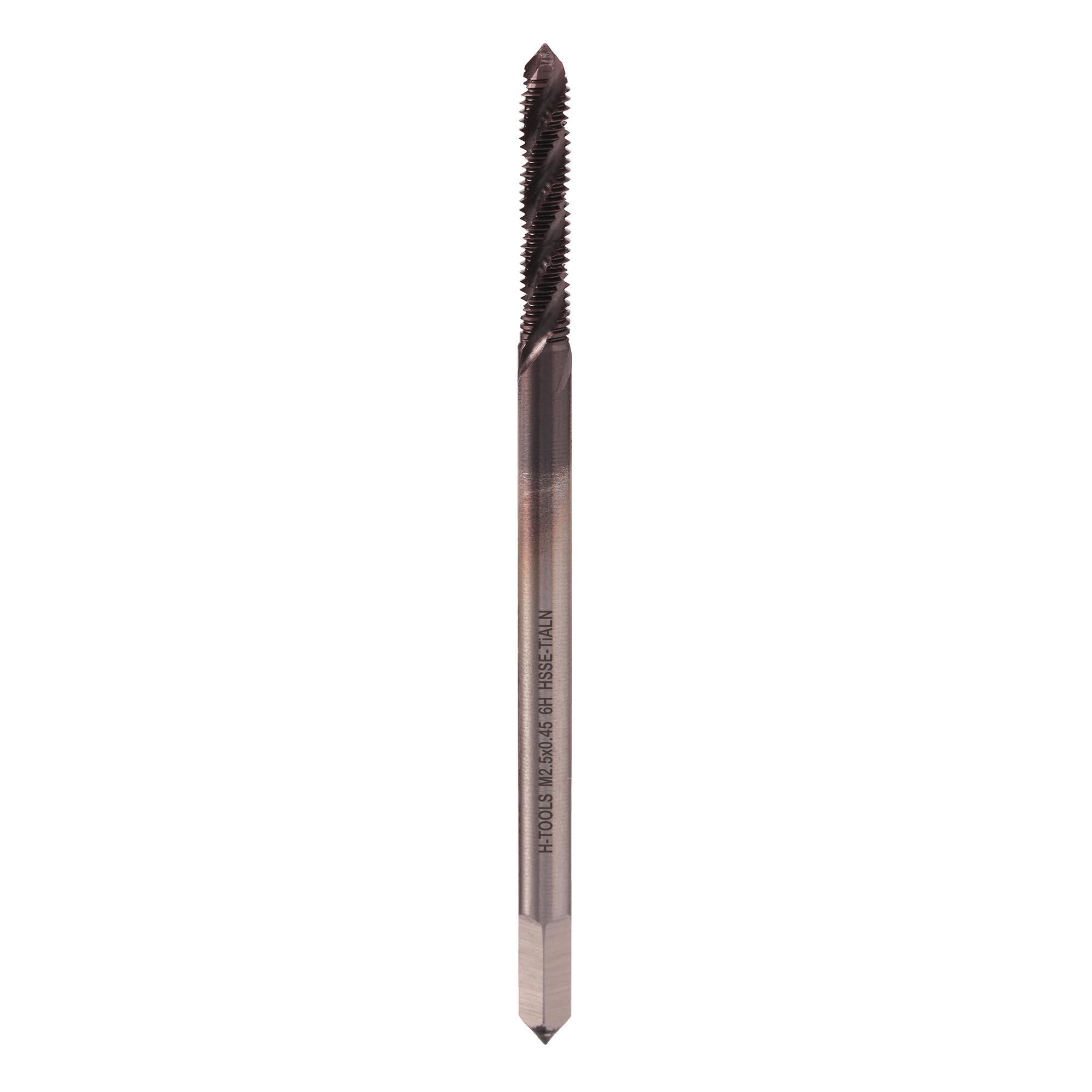 Метчик винтовой машинный H-Tools М2,5х0,45 DIN371 HSSE-TiALN 6h 518801-C4-0025