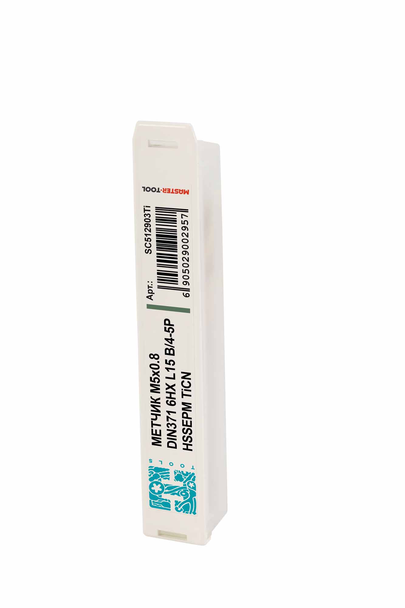 Метчик винтовой для Титана H-Tools М5х0,8 DIN371 HSSEPM-TiCN 6HX SC512903Ti