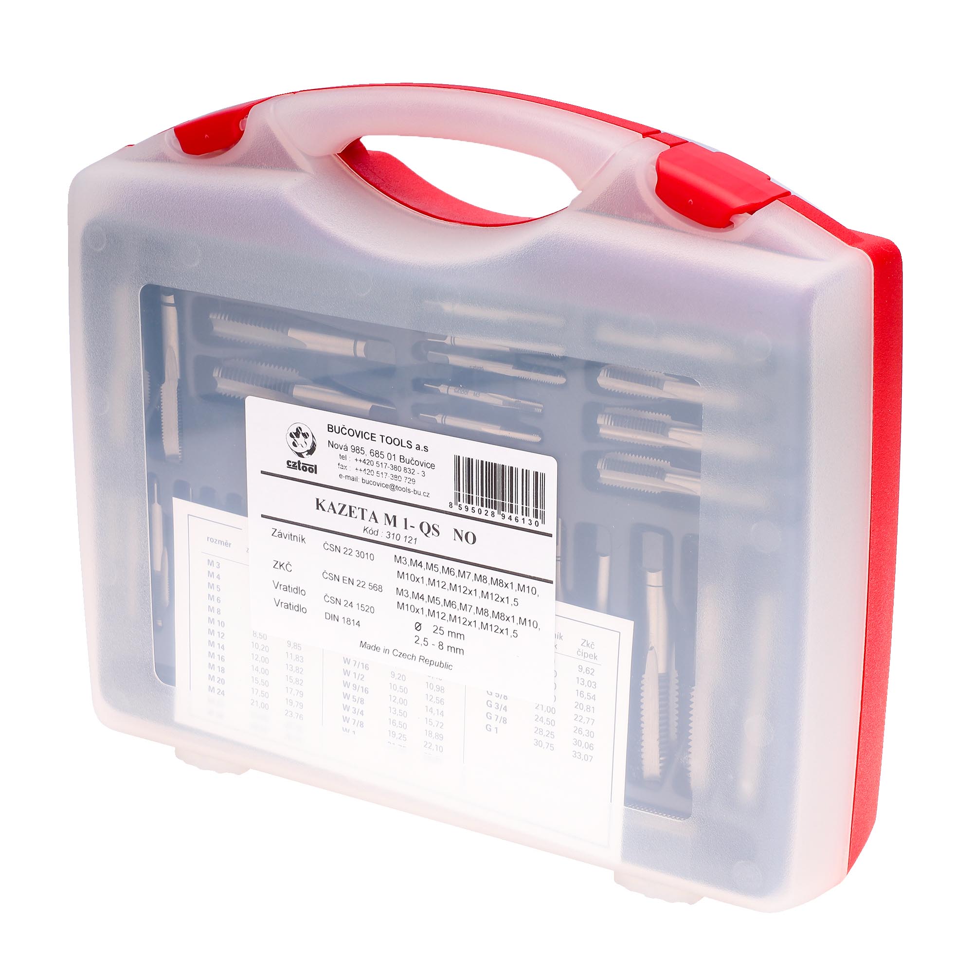 Набор метчиков и плашек Bucovice Tools MF3-MF12 115CrV3 46пр 310121
