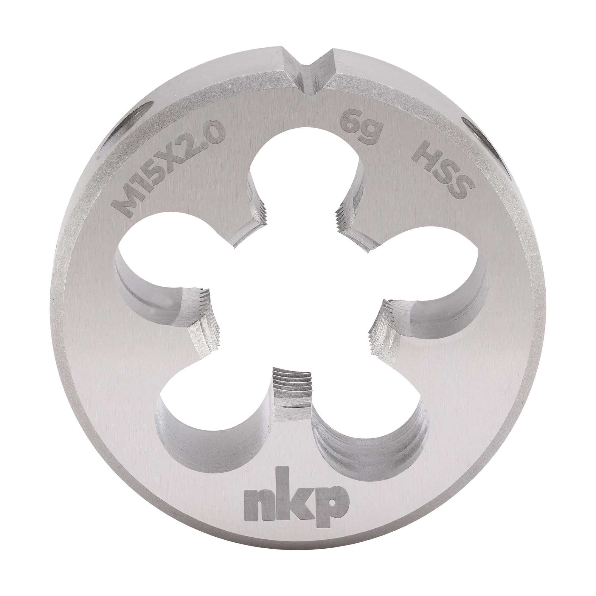 Плашка NKP М15х2,0 DINEN22568 HSS 6g 38х14мм 240151N