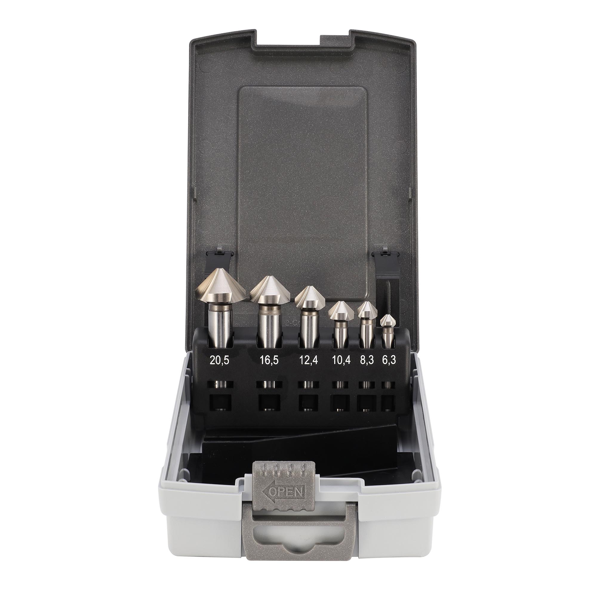 Набор зенковок H-Tools 90° 6,3-20,5мм DIN335C HSSE-Co5 3z 6шт 102152EHT