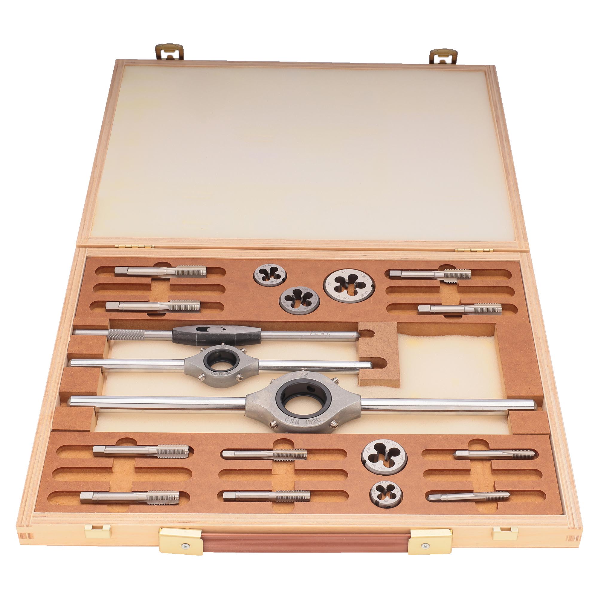 Набор метчиков и плашек Bucovice Tools UNF 1/4"-1/2" HSS 20пр 346100