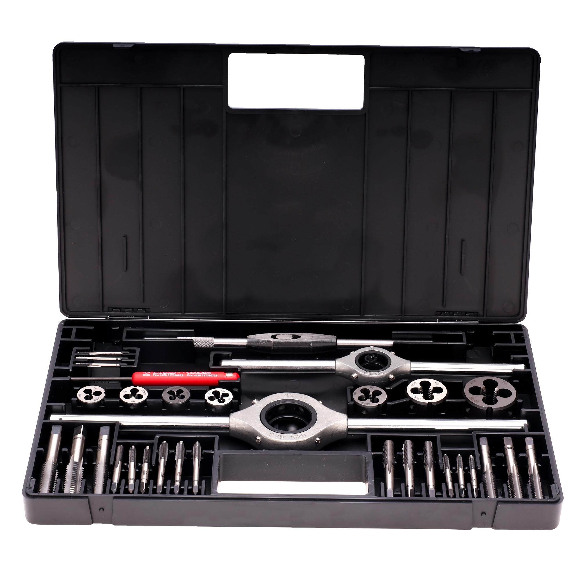 Набор метчиков и плашек Bucovice Tools M3-M12 115CrV3 34пр 310120