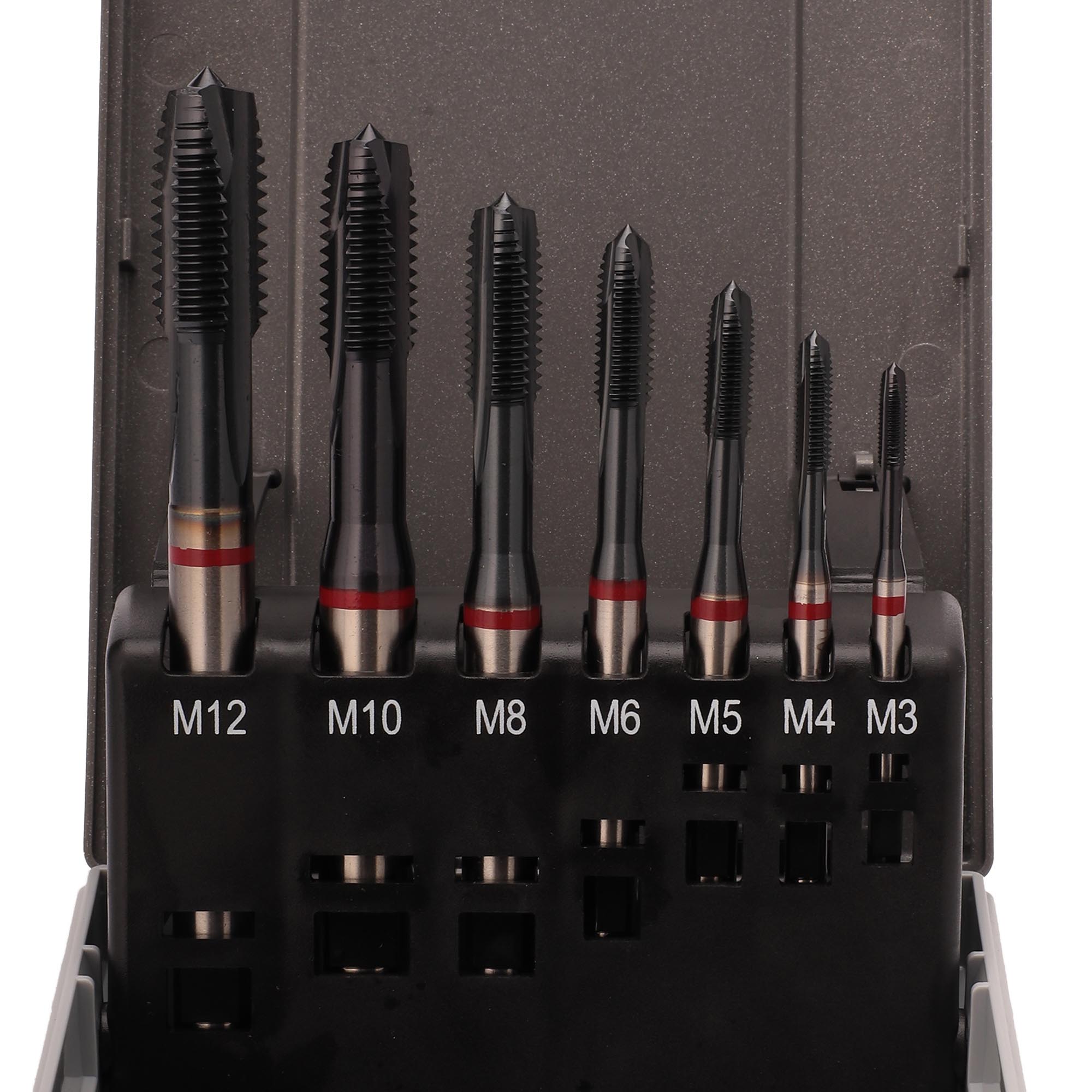 Набор машинных метчиков Ruko M3-M12 HSSE-TiALN DIN371/376 7пр 245068RO