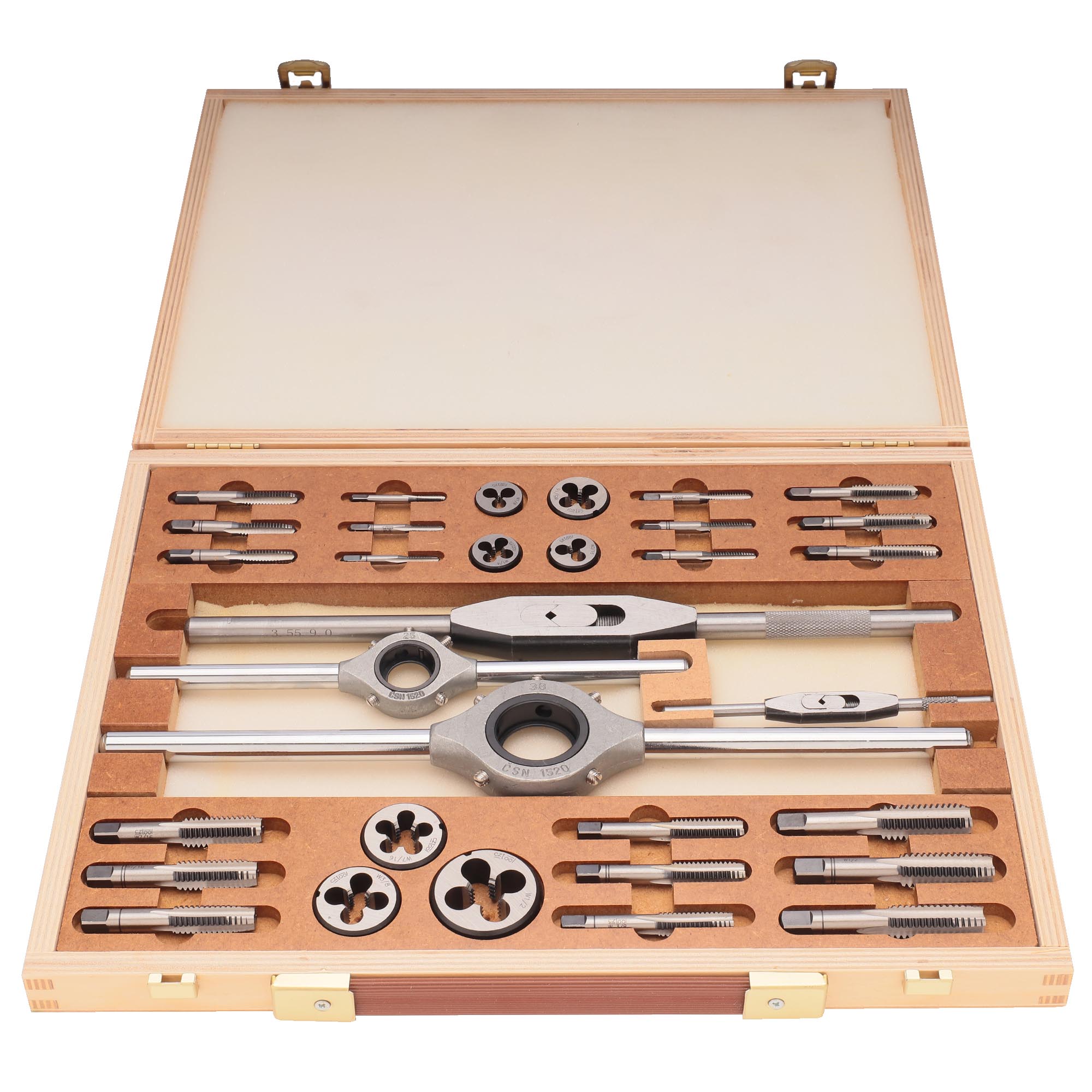 Набор метчиков и плашек Bucovice Tools BSW 1/8"-1/2" 115CrV3 34пр 311012