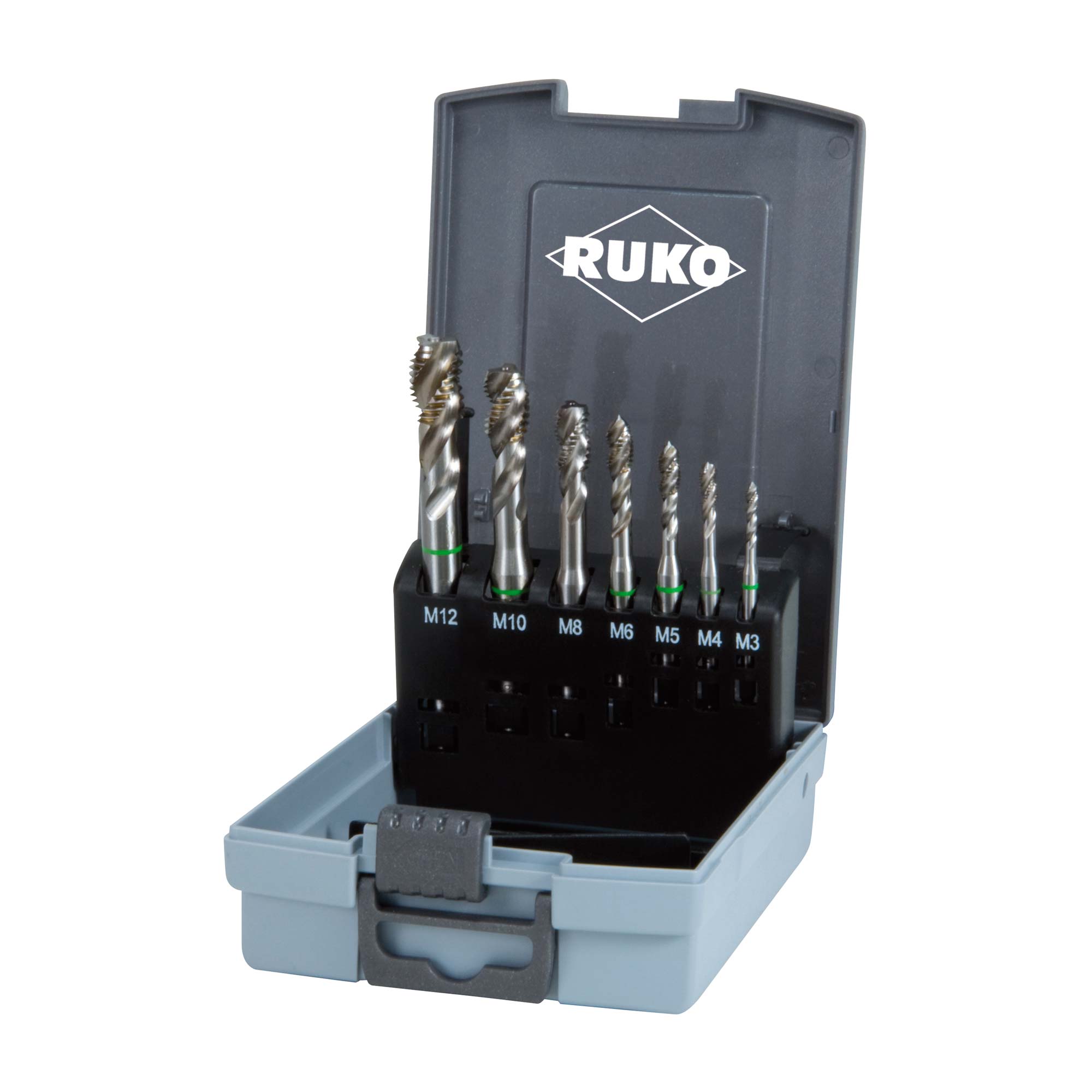 Набор машинных метчиков Ruko M3-M12 HSSE DIN371/376 7пр 245062RO