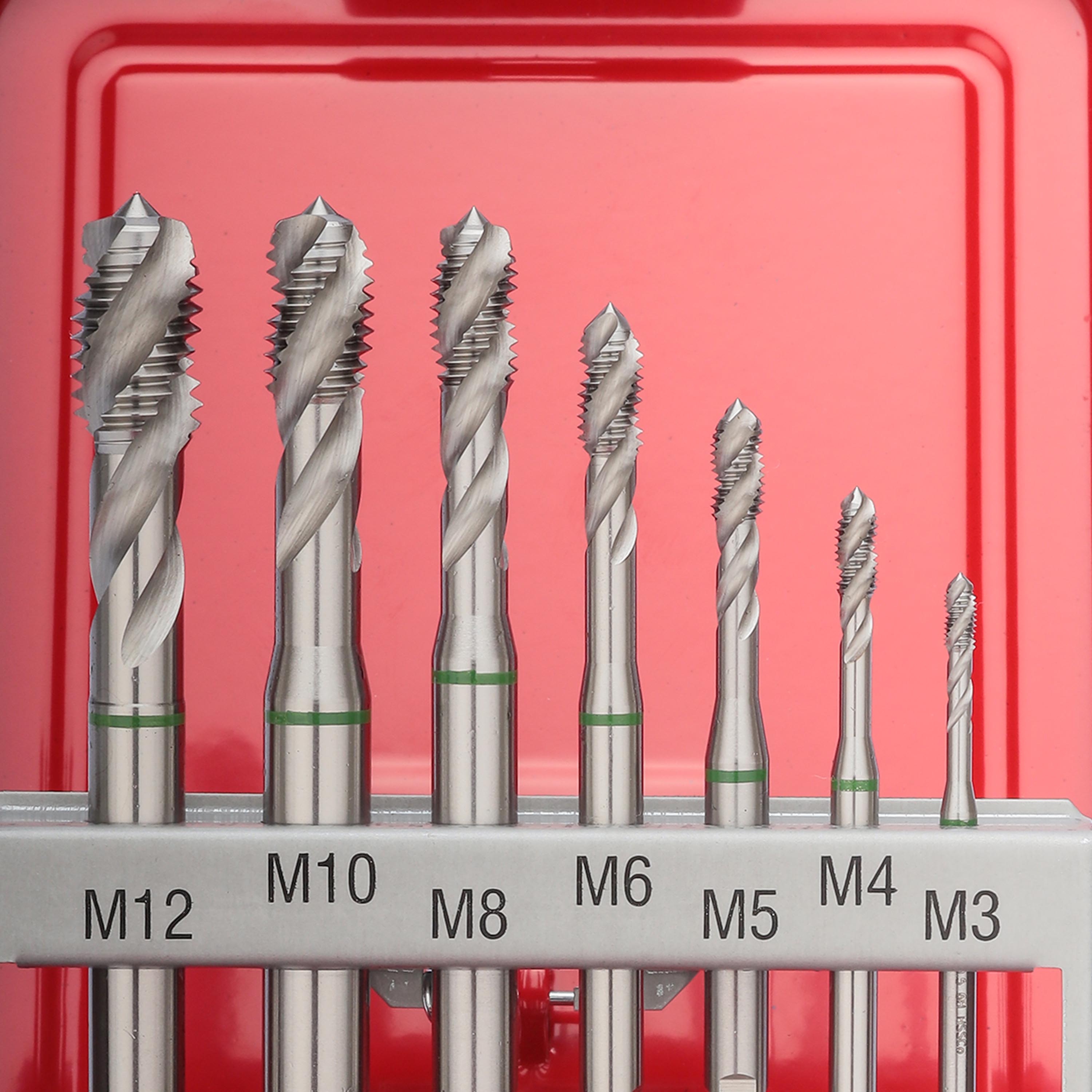 Набор машинных метчиков Ruko M3-M12 HSSE DIN371/376 7пр 245062